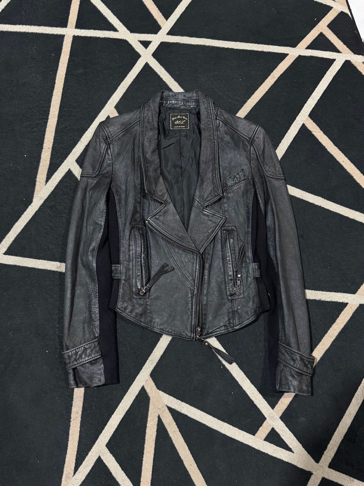 Yasuyuki Ishii Leather Jacket Japanese Brand Styled Asymmetrical Size US S / EU 44-46 / 1 - 2 Thumbnail