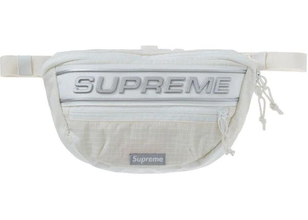 New Supreme FW23 Logo Waist Bag Fanny Pack White
