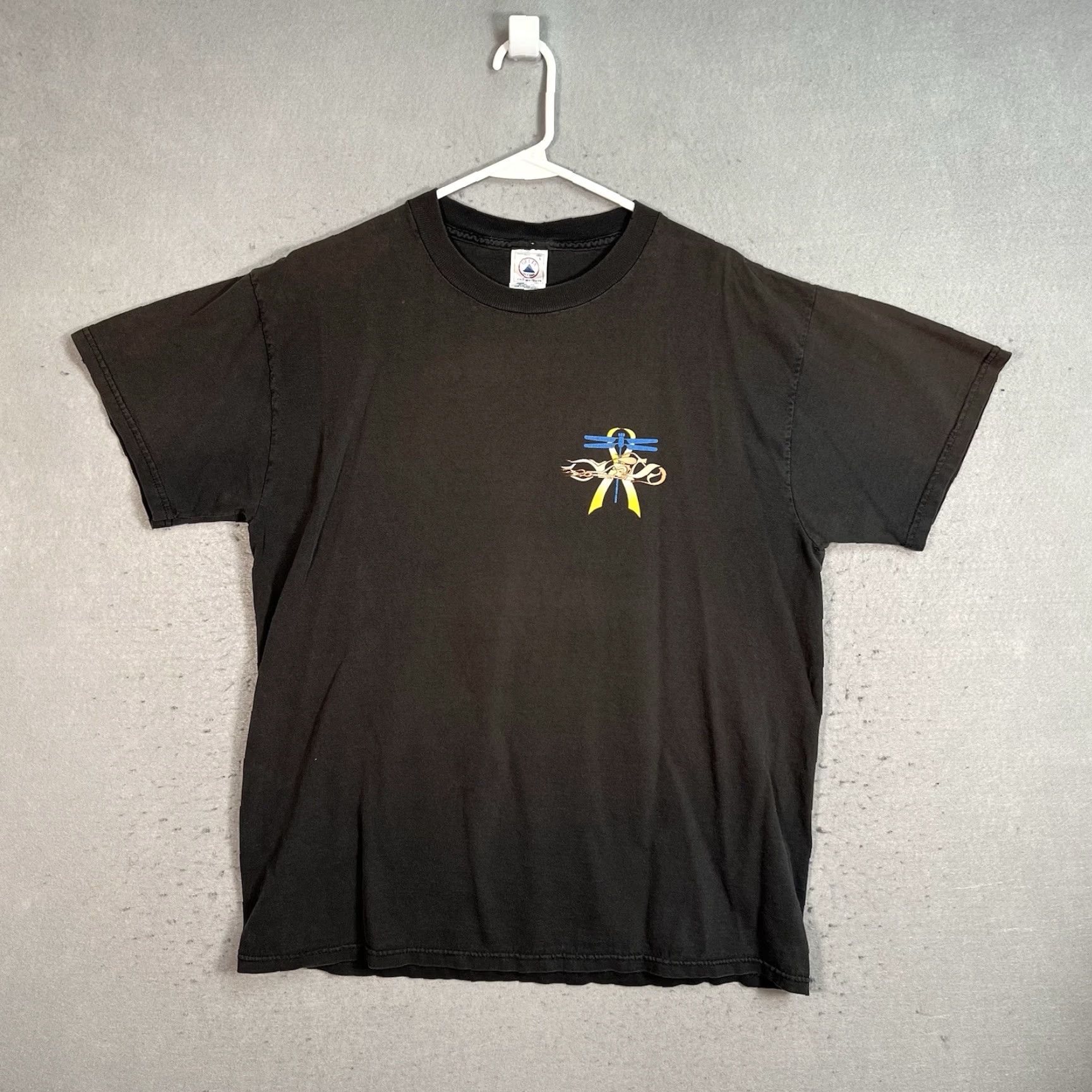 Delta VINTAGE Harley Chopper Motorcycle Rally Graphic Tee Adult Large Black Mens 2000s Size US L / EU 52-54 / 3 - 2 Thumbnail