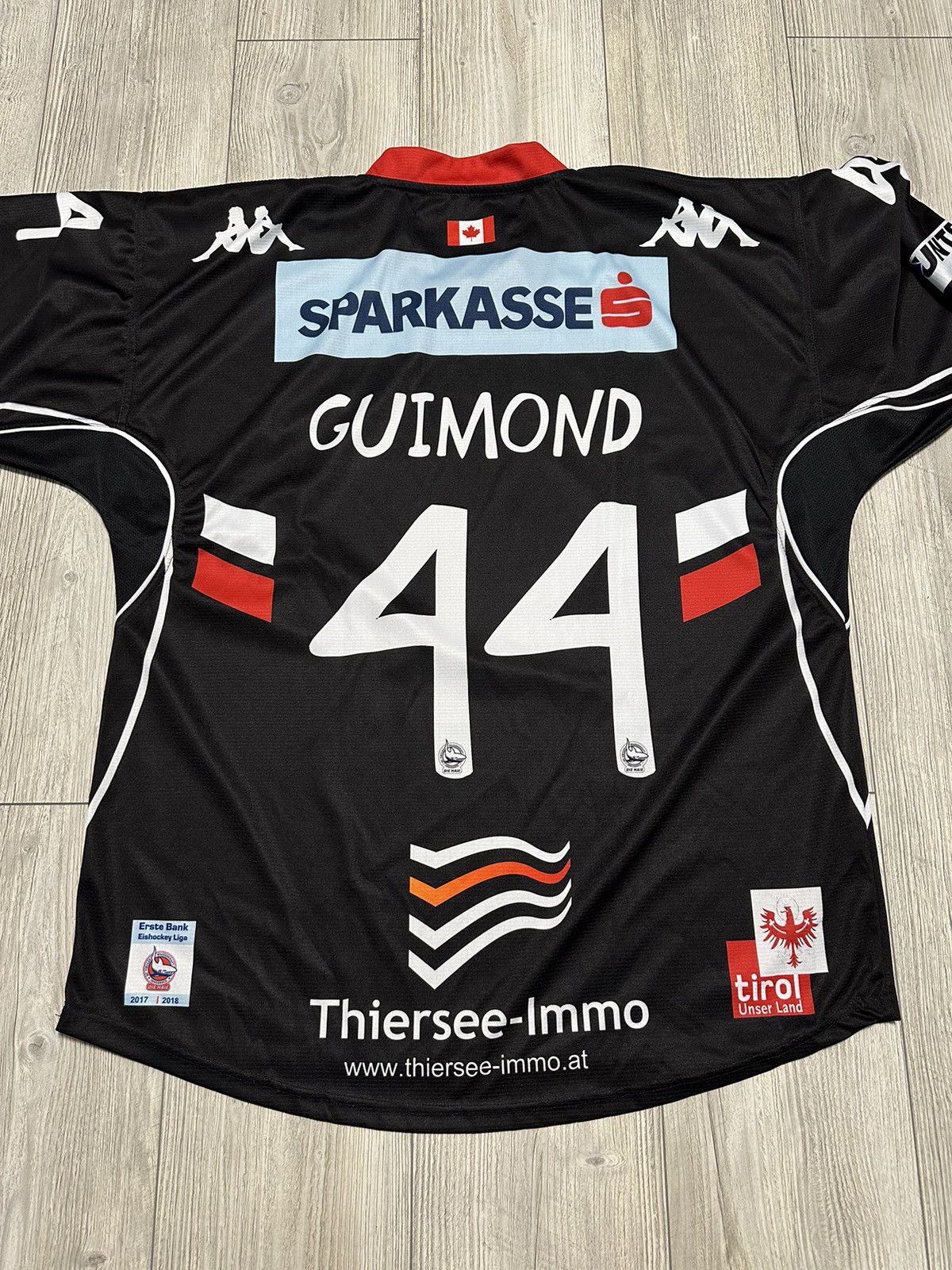 NHL HC Tiroler Wasserkraft Innsbruck Die Haie Jersey #44 Guimond Size US XL / EU 56 / 4 - 8 Thumbnail