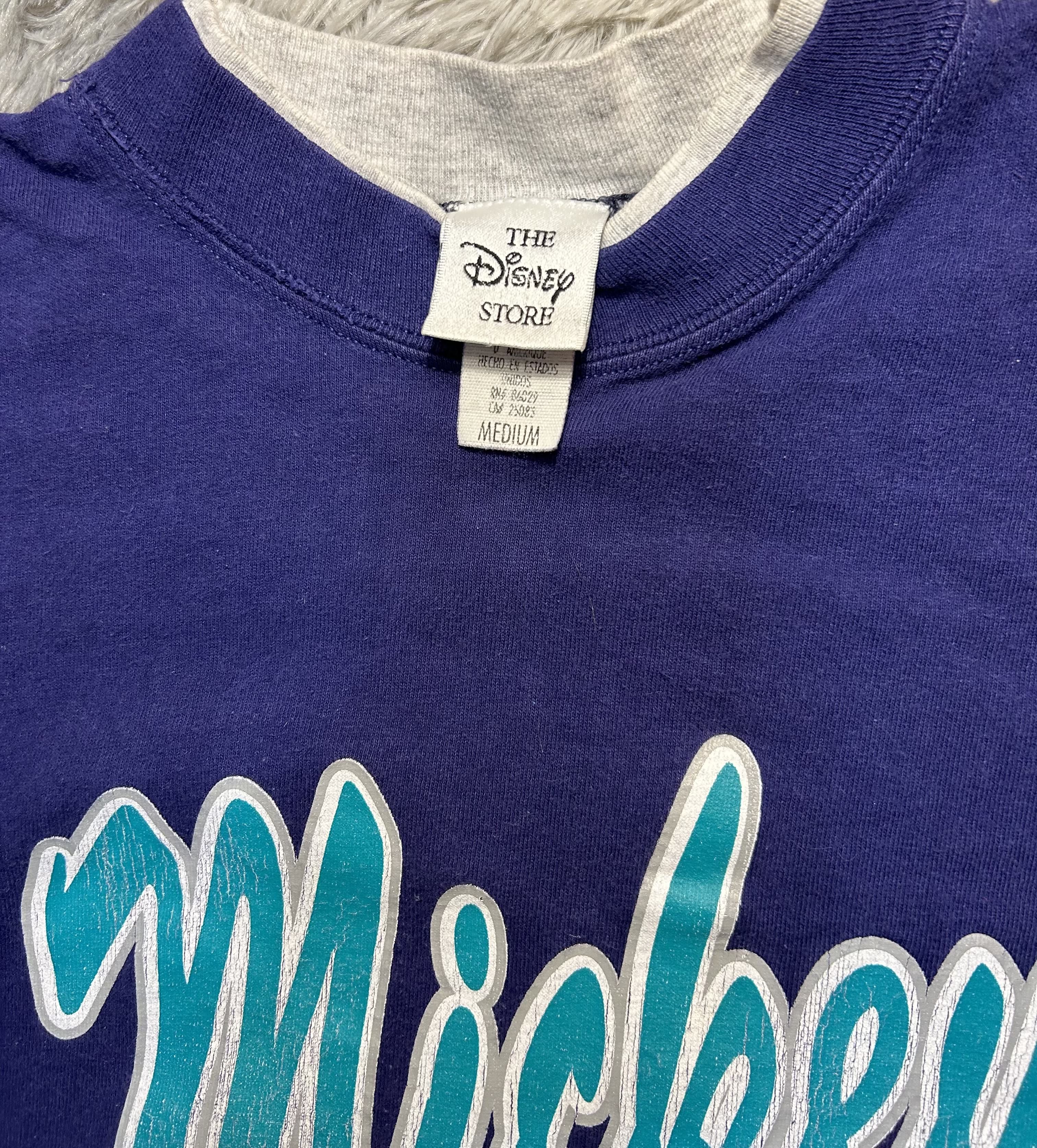 Disney 1989 Mickey Mouse Shirt Purple Mens Medium Made In The USA Size US M / EU 48-50 / 2 - 3 Thumbnail