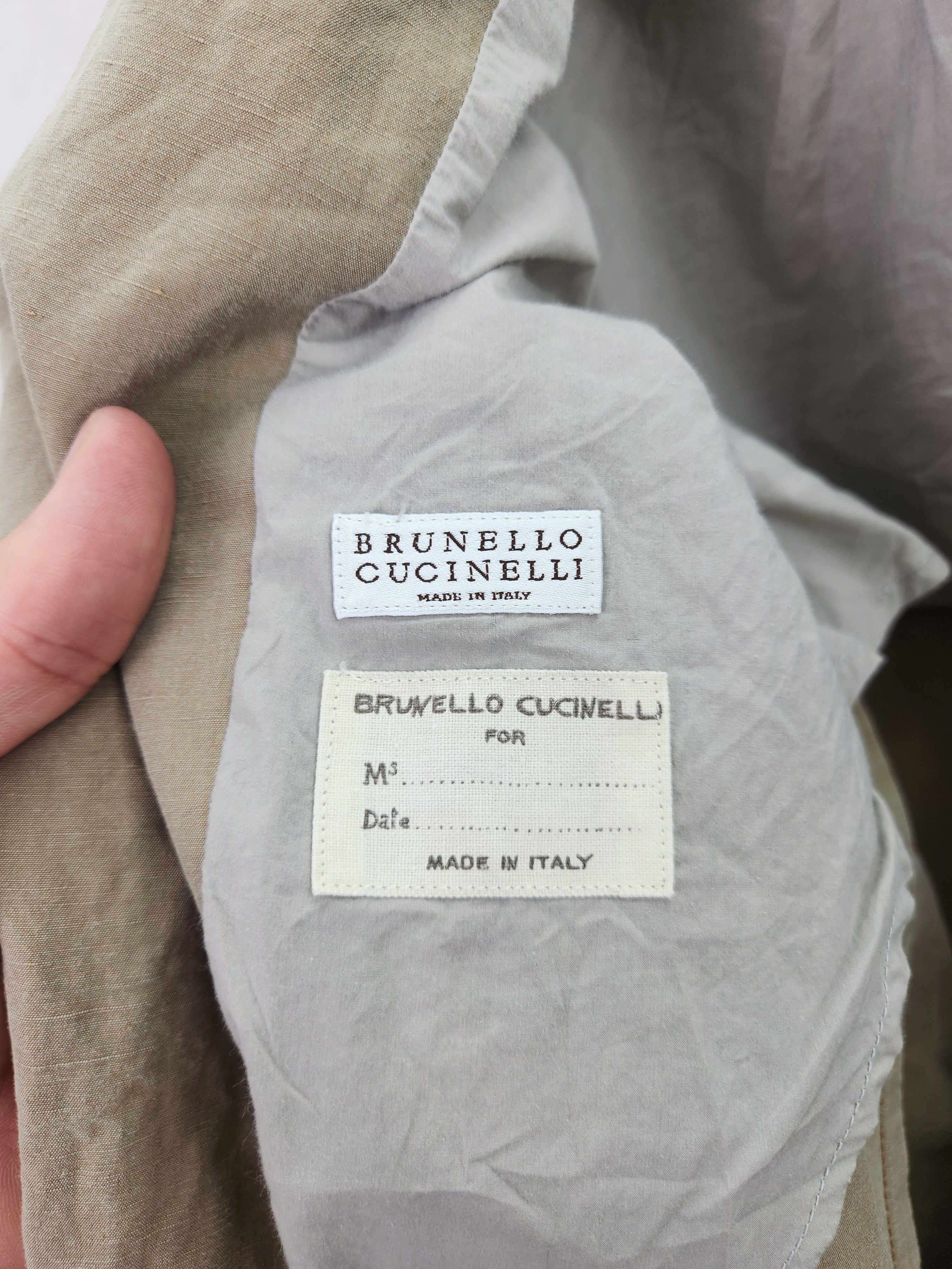 Brunello Cucinelli Brunello cucinelli cotton beige jacket button ups size L Size L / US 10 / IT 46 - 16 Thumbnail