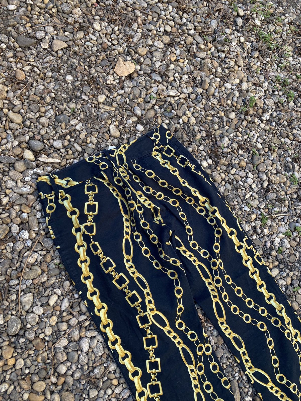 Dolce & Gabbana × Vintage Vintage Dolce&Gabbana Chains Oveprinted Pants Size 25" / US 0 / IT 36 - 10 Thumbnail