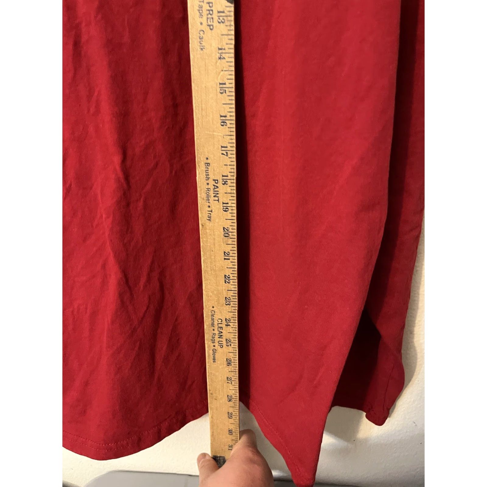 Stafford Stafford T-Shirt Long Sleeve Cotton Red XL Heavyweight Classic Crew Neck Mens Shirt Size US XL / EU 56 / 4 - 4 Thumbnail
