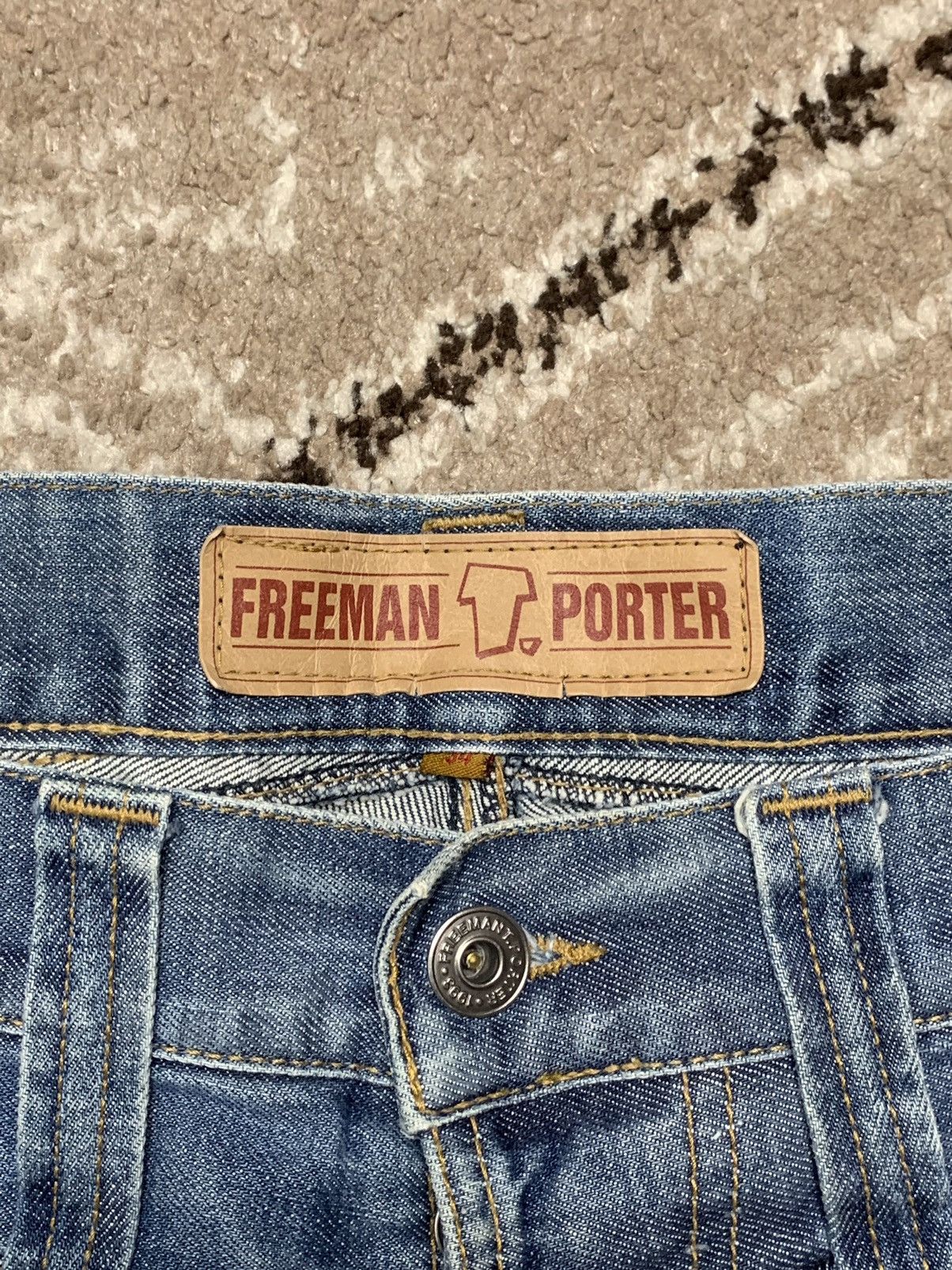 Freeman T. Porter × If Six Was Nine × Japanese Brand Vintage 90's Style Freeman T. porter Distressed Jeans Size US 34 / EU 50 - 6 Thumbnail