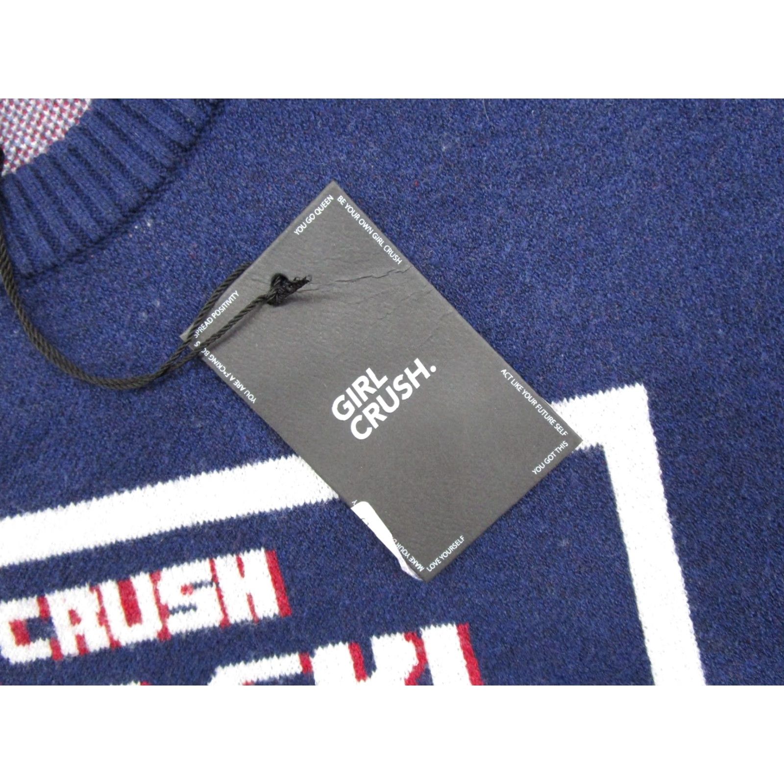Vintage Girl Crush Apres Ski Knit Pullover Sweater Women's Plus Size 3XL NEW Blue Cotton Knit Pullover Winter Fall Mens Womens Girls Boys Size XXL / US 16-18 / IT 52-54 - 3 Thumbnail