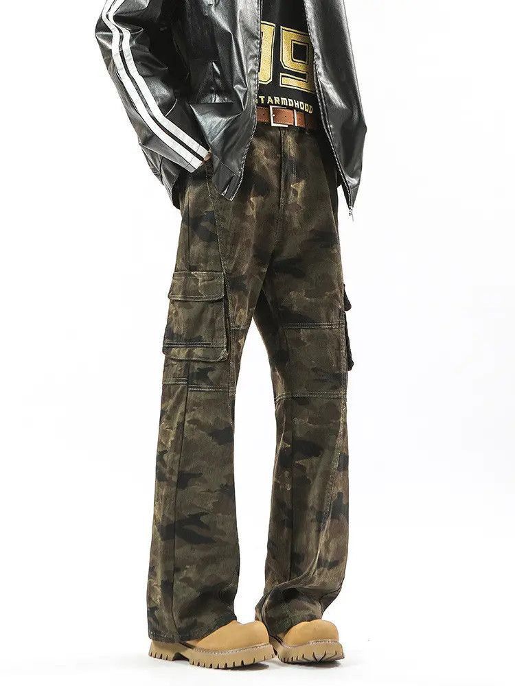Japanese Brand Retro loose camouflage straight leg jeans Size US 32 / EU 48 - 2 Thumbnail