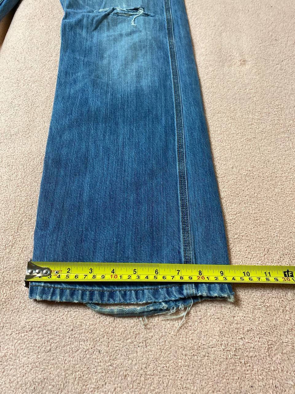 Carhartt × Japanese Brand Vintage Carhartt Y2K distressed Flare denim pants Size US 32 / EU 48 - 9 Thumbnail