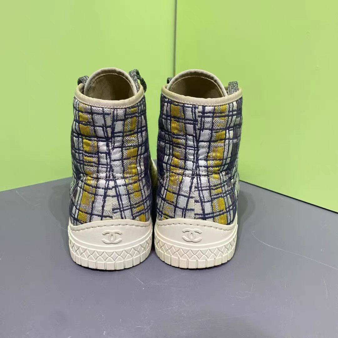Chanel Chanel Gold Thread Knit Sneakers K15 Size US 7 / IT 37 - 6 Thumbnail