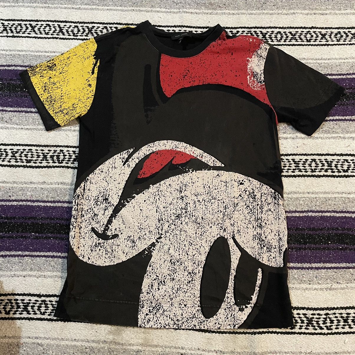 Marc Jacobs Marc Jacobs Mickey Mouse Upside Down T-Shirt Size M Black Size US M / EU 48-50 / 2 - 1 Thumbnail