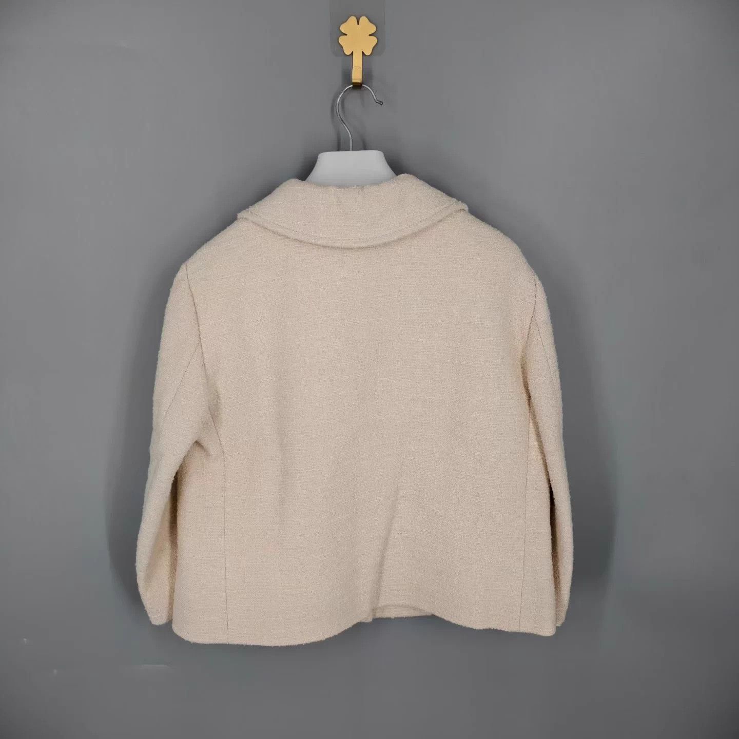 Gucci GUCCI White Single-Breasted Lapel Jacket Women's 40 Size M / US 6-8 / IT 42-44 - 2 Thumbnail