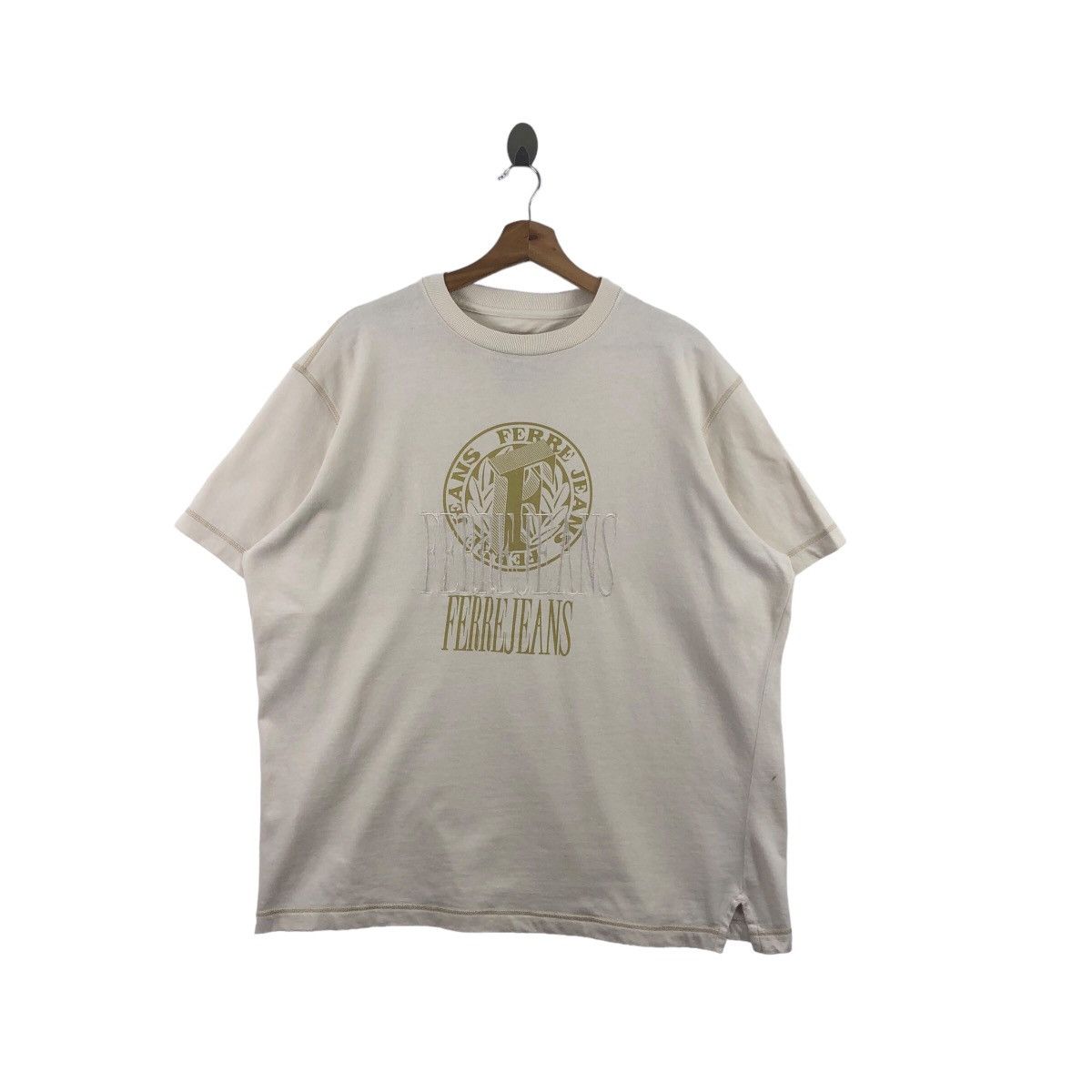 Ferre × Vintage Pick!! Vtg Ferre Jeans Gianfranco Ferre EmbroideryTee Tshirt Size US XXL / EU 58 / 5 - 1 Thumbnail
