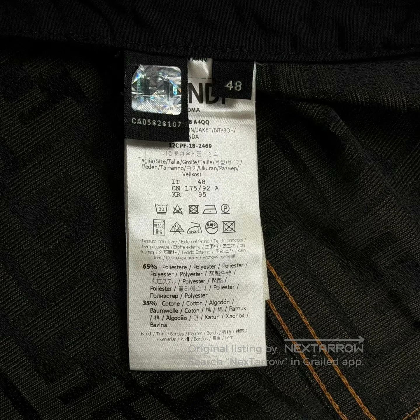 Fendi fendi monogram denim jacket with leather tag. Size US M / EU 48-50 / 2 - 6 Thumbnail