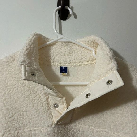 Old Navy Old Navy Cream Sherpa Jacket Size S / US 4 / IT 40 - 3 Thumbnail