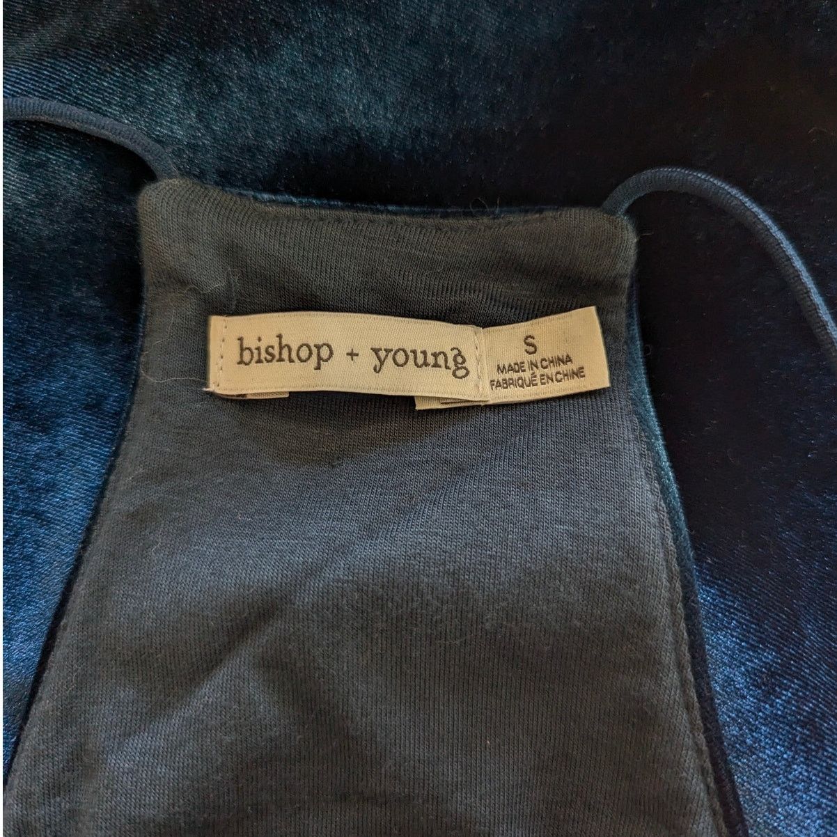 Other Bishop + Young Tessa Blue Velvet Halter Cami Top Small Size S / US 4 / IT 40 - 5 Thumbnail