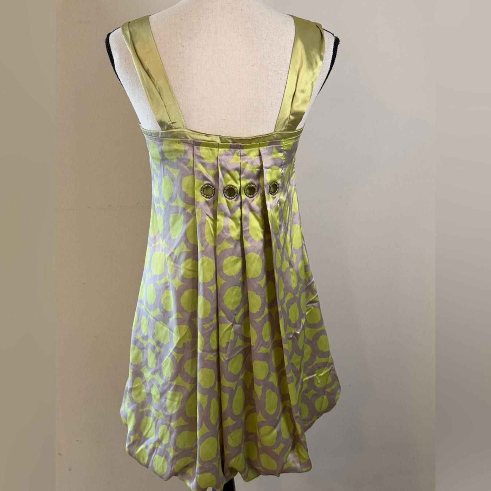 Other Kaidal chic green gold pattern sleeveless midi dress SZ M Size M / US 6-8 / IT 42-44 - 2 Thumbnail