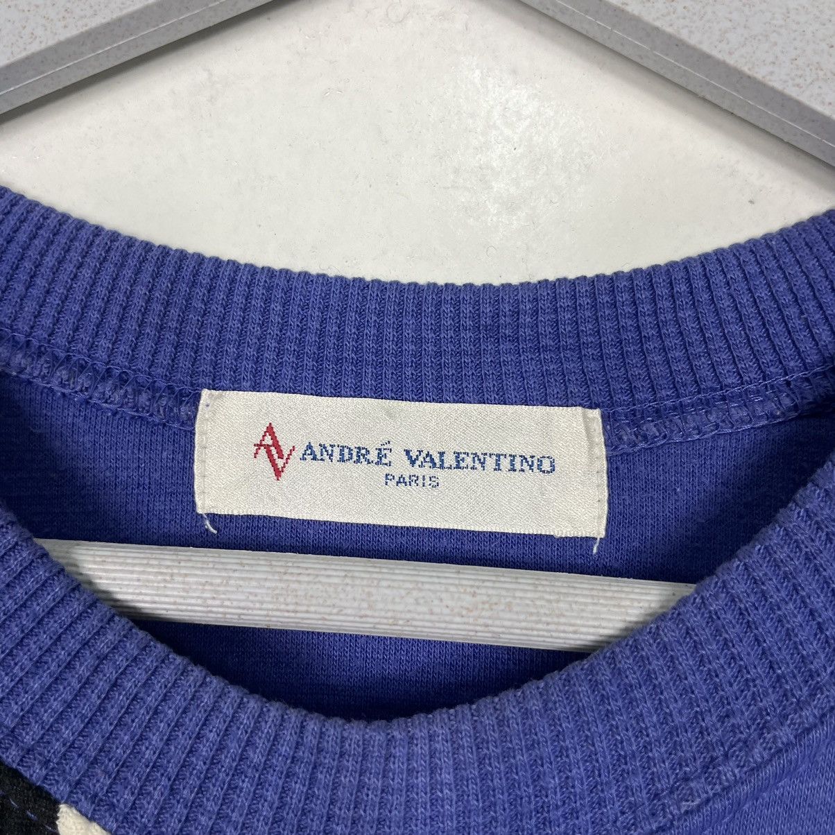 Designer × Japanese Brand × Vintage 💥90s ANDRE VALENTINO EMBROIDERY LOGO CREWNECK SWEATSHIRT Size US M / EU 48-50 / 2 - 8 Thumbnail