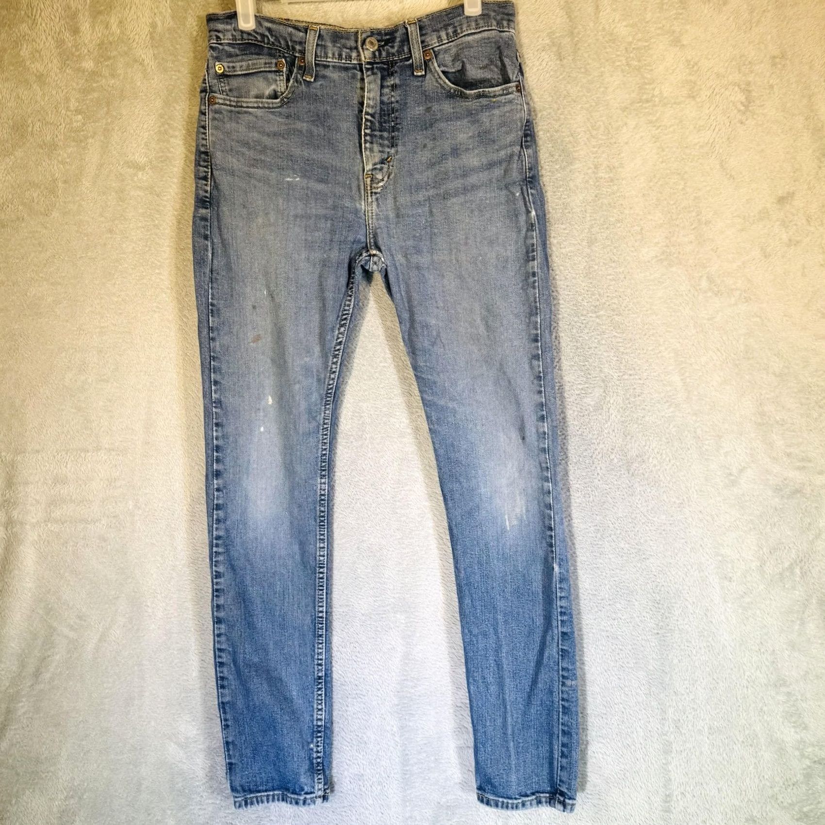 Levi's Levi's 511 Jeans Mens 31x29 Blue Medium Wash Slim Straight Denim Zip Fly Regular 5-Pocket Mens Size US 31 - 5 Thumbnail