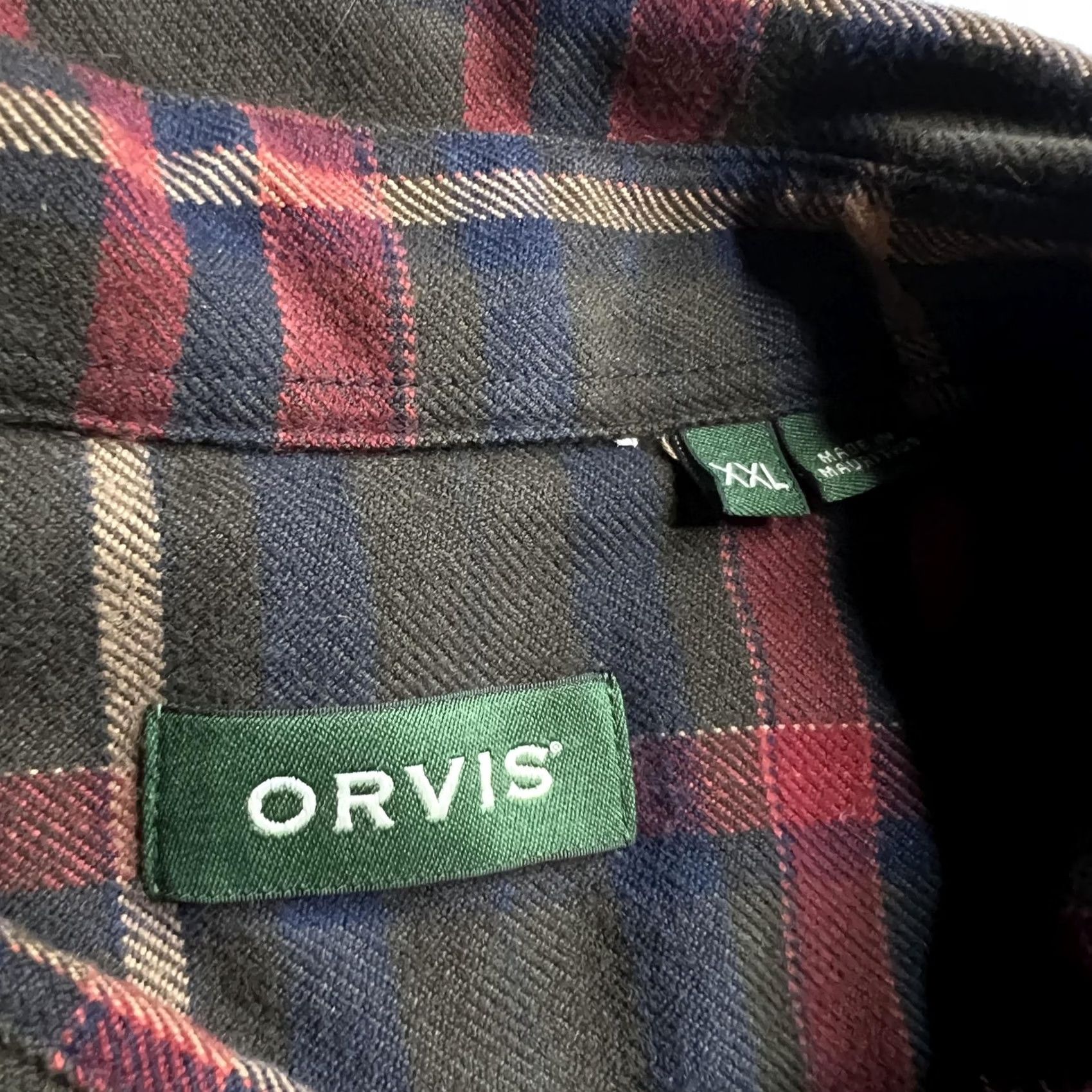 Orvis Orvis Shirt Mens 2XL Green Plaid Flannel Long Sleeve Button Up Casual Workwear Size US XXL / EU 58 / 5 - 4 Thumbnail