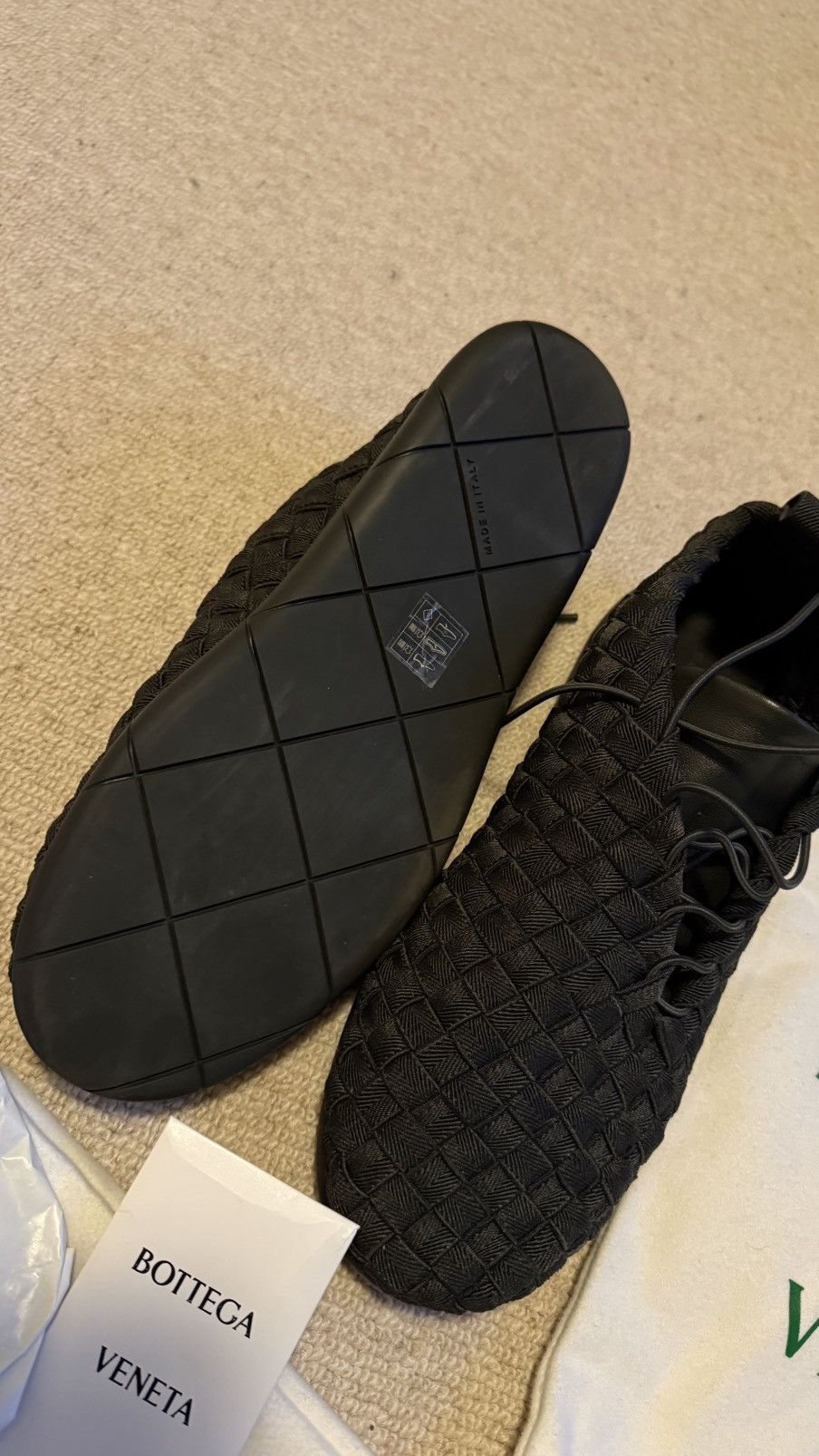 Bottega Veneta Bottega Veneta Intrecciato Plat Black woven sneaker 8.5 Size US 8.5 / EU 41-42 - 4 Thumbnail