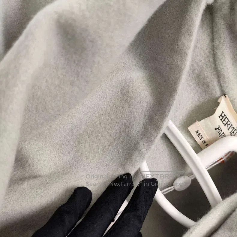 Hermes Hermes Light blue woolen coat Size XXS / US 00 / IT 34 - 4 Thumbnail