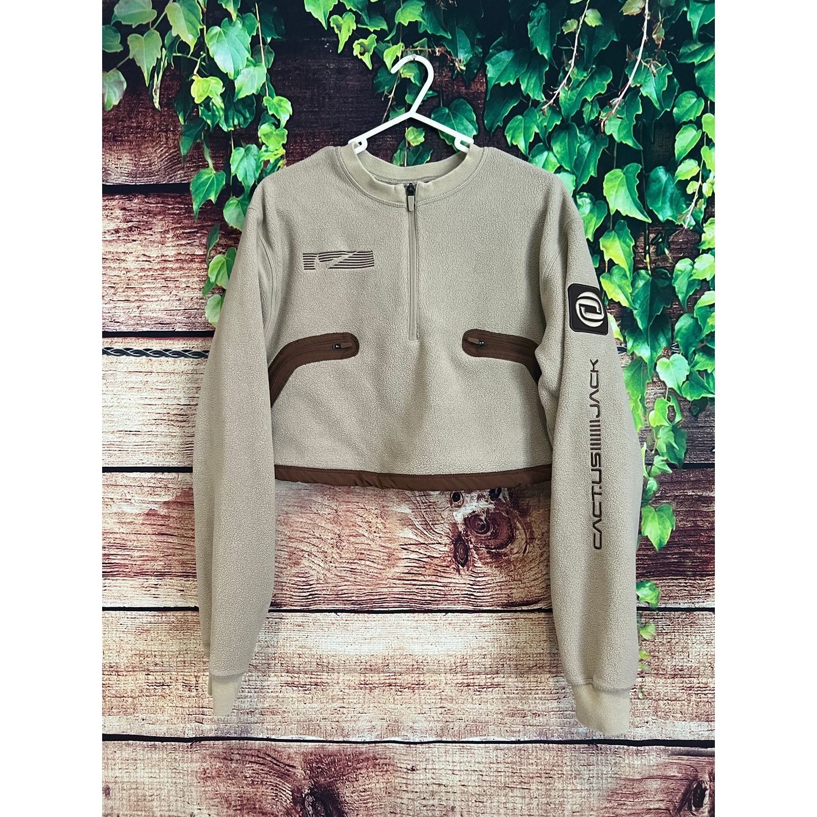 Nike Nike x Cactus Jack Travis Scott Crop 1/4 Zip Fleece Crew L Size L / US 10 / IT 46 - 1 Thumbnail