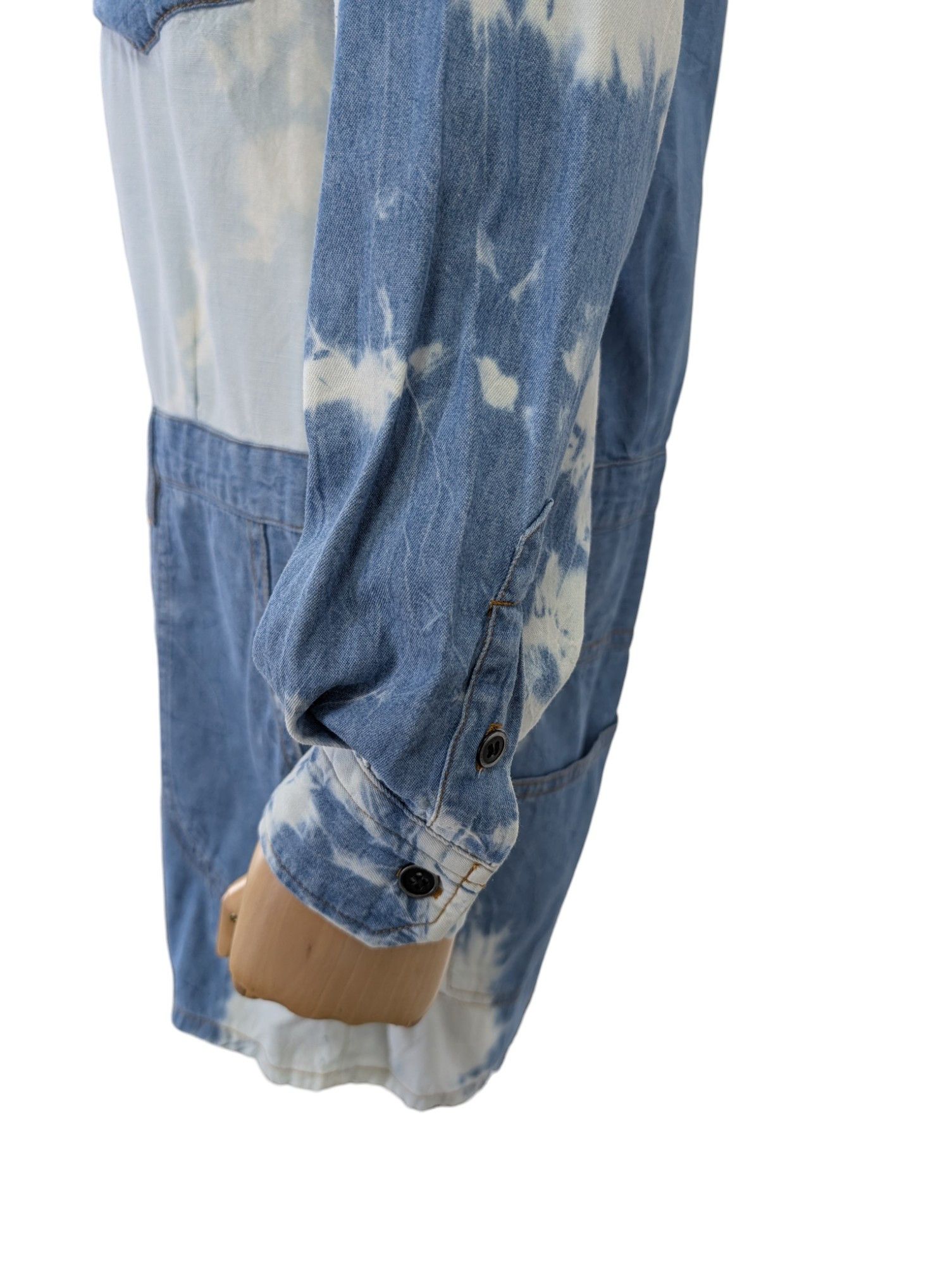 Isabel Marant Denim Tie-Dyed Print Short Jumpsuit Size 26" / US 2 / IT 38 - 7 Thumbnail