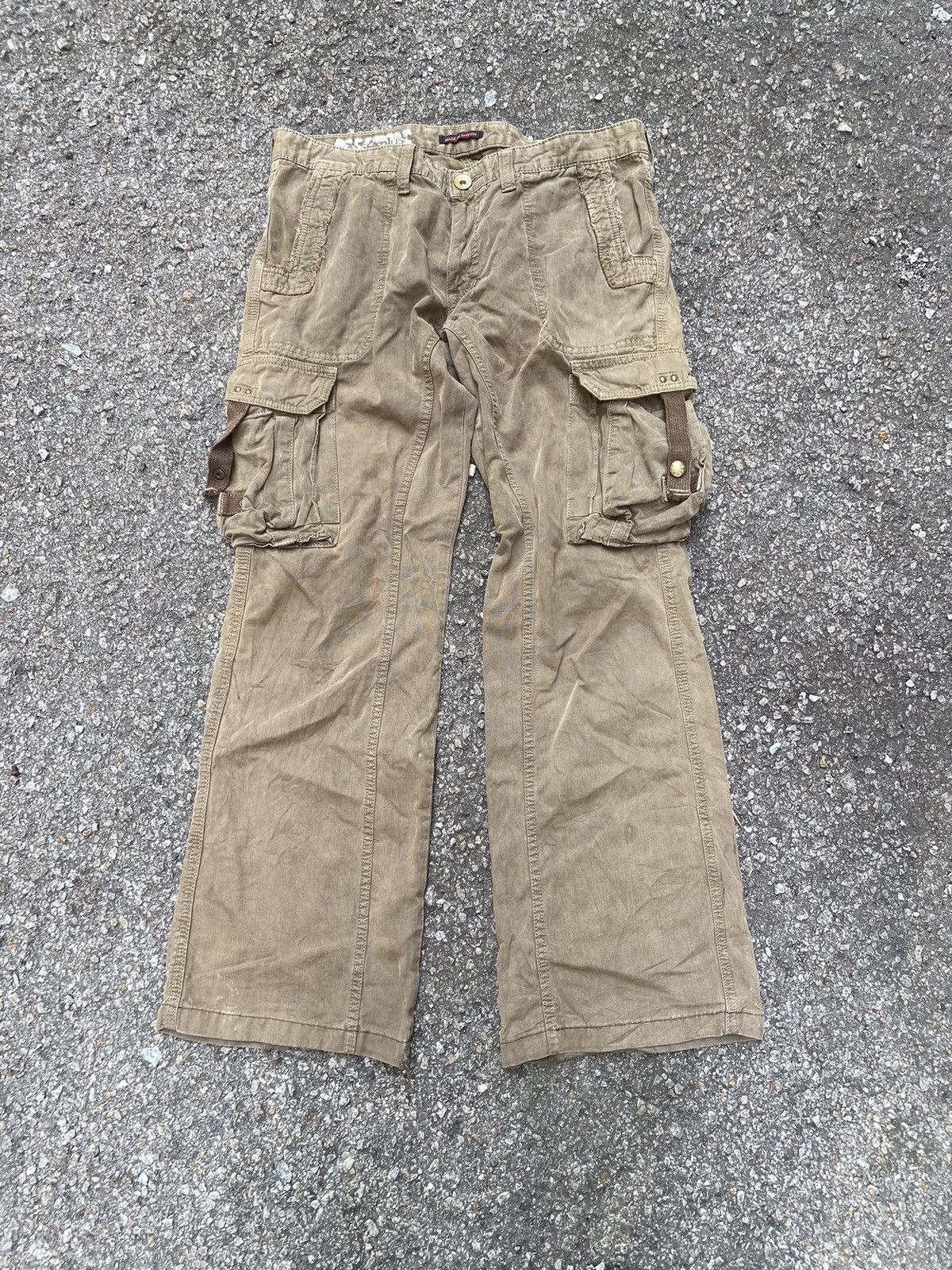 Hysteric Glamour Flare Pants Surplus Japan Cargo Low Rise Trousers Size US 33 - 3 Thumbnail