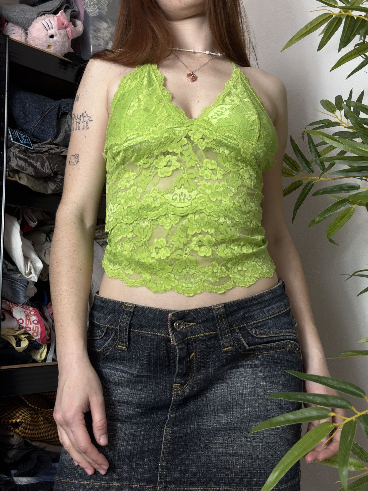 Vintage VINTAGE MESH GUIPURE LACE TANK TOP Size S / US 4 / IT 40 - 6 Thumbnail