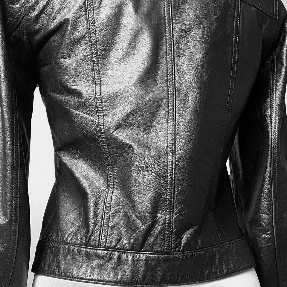 Vintage Vintage leather distressed biker Avant Garde jacket 90s Size S / US 4 / IT 40 - 3 Thumbnail