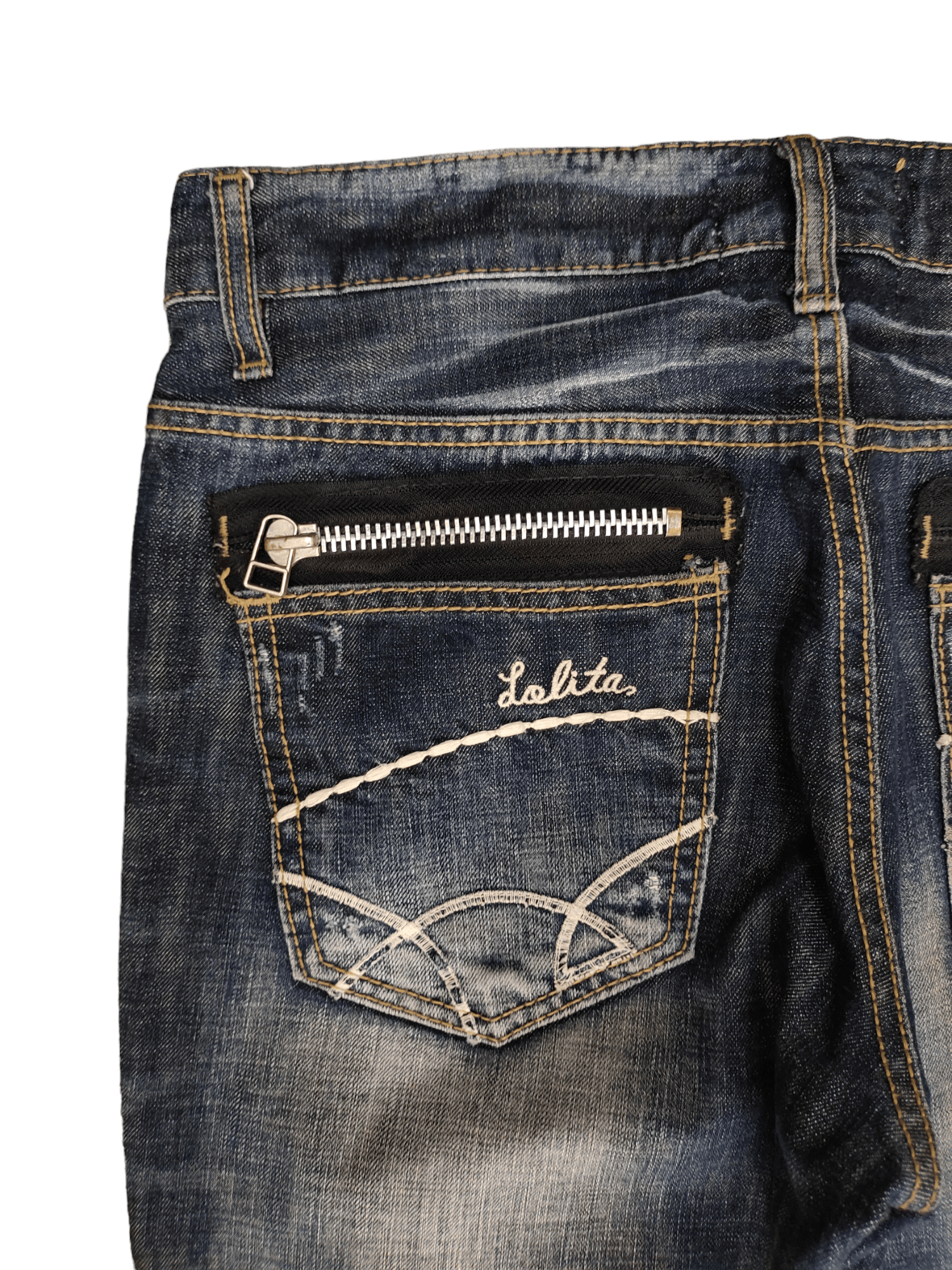 Hysteric Glamour Vintage Y2k Lolita Loose Denim Jeans Wide Leg Streetwear Size US 33 - 4 Thumbnail