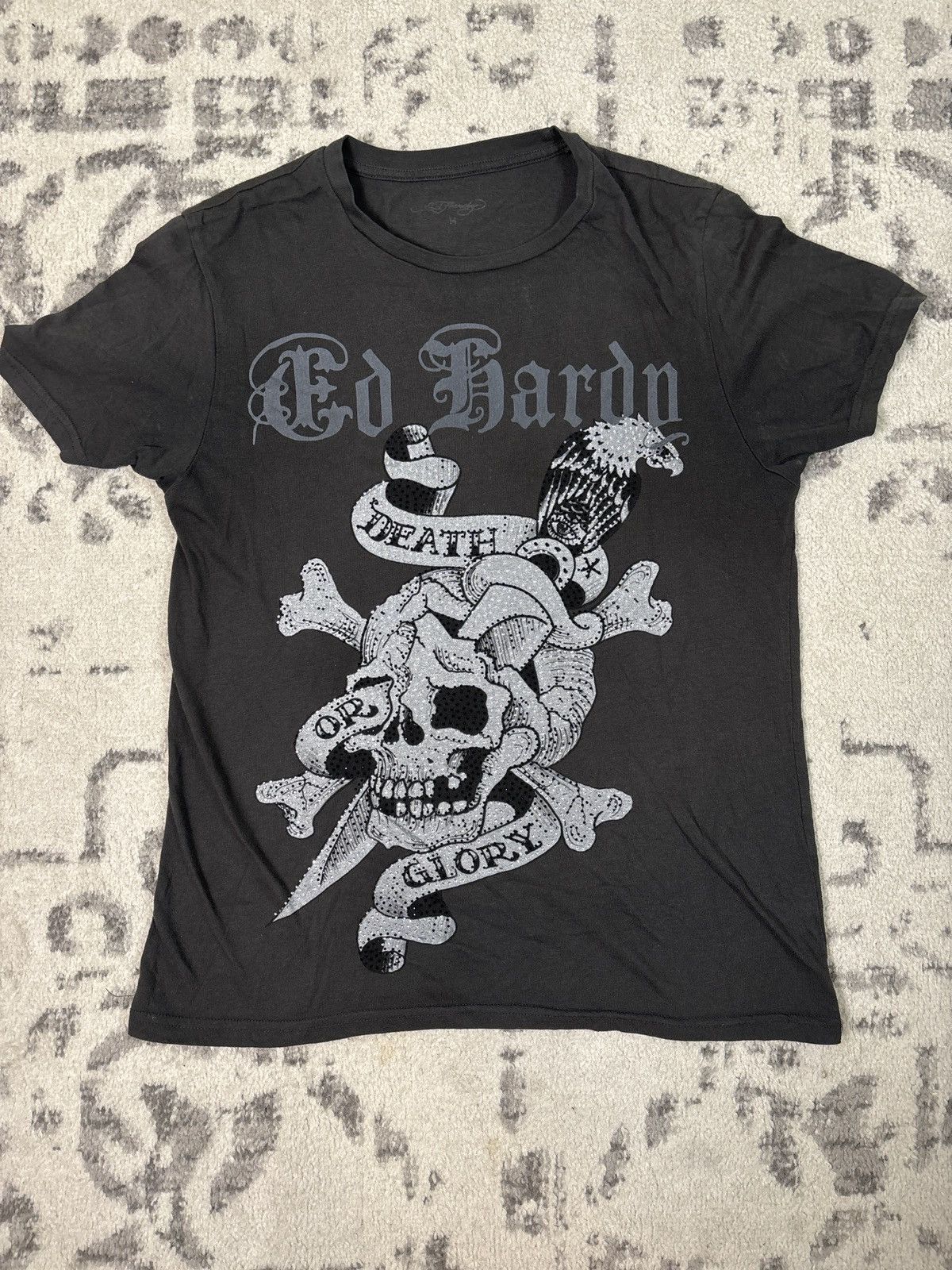 Ed Hardy ED HARDY SKULL RHINESTONE T SHIRT Size US M / EU 48-50 / 2 - 1 Thumbnail