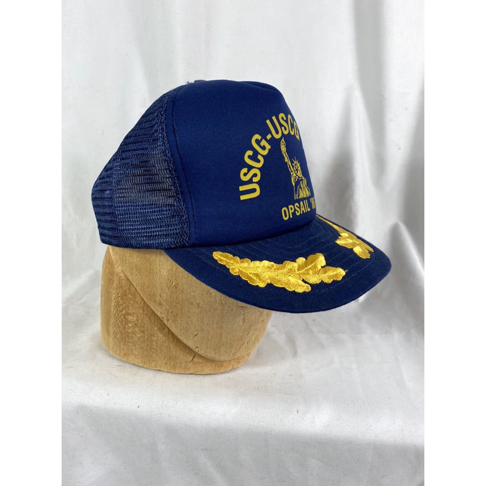 Vintage VINTAGE Coast Guard Opsail Trucker Cap Hat USCG 1986 HaT Cap Hat Mens Size ONE SIZE - 3 Thumbnail