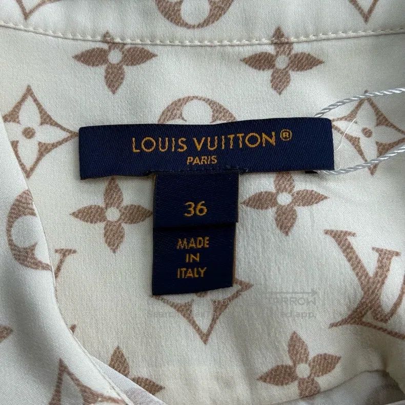 Louis Vuitton Louis Vuitton Apricot silk presbyopic full print shirt Size XS / US 0-2 / IT 36-38 - 5 Thumbnail