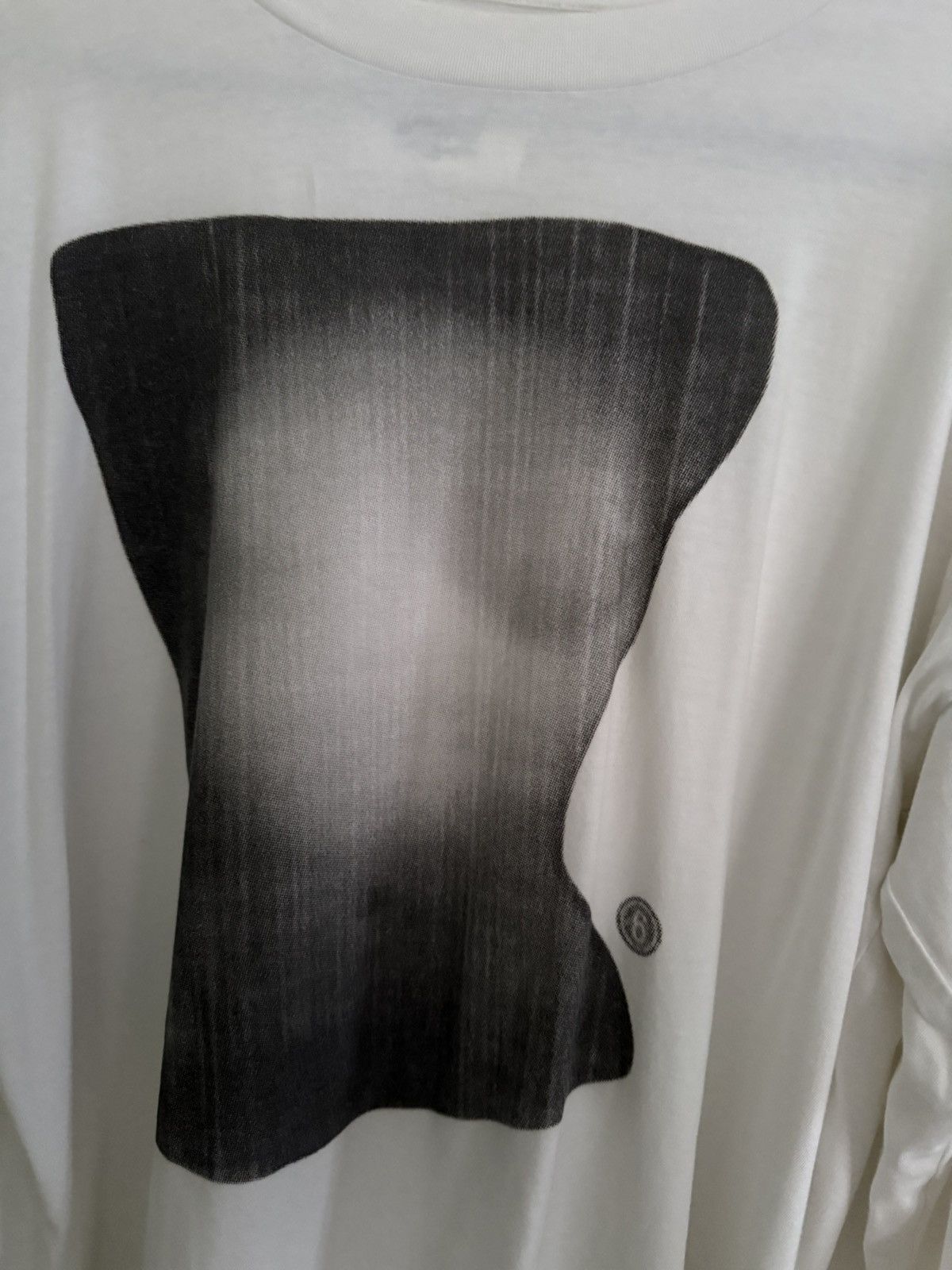 Maison Margiela MM6 Maison Margiela White Graphic Long Sleeve T-Shirt Size US M / EU 48-50 / 2 - 3 Thumbnail