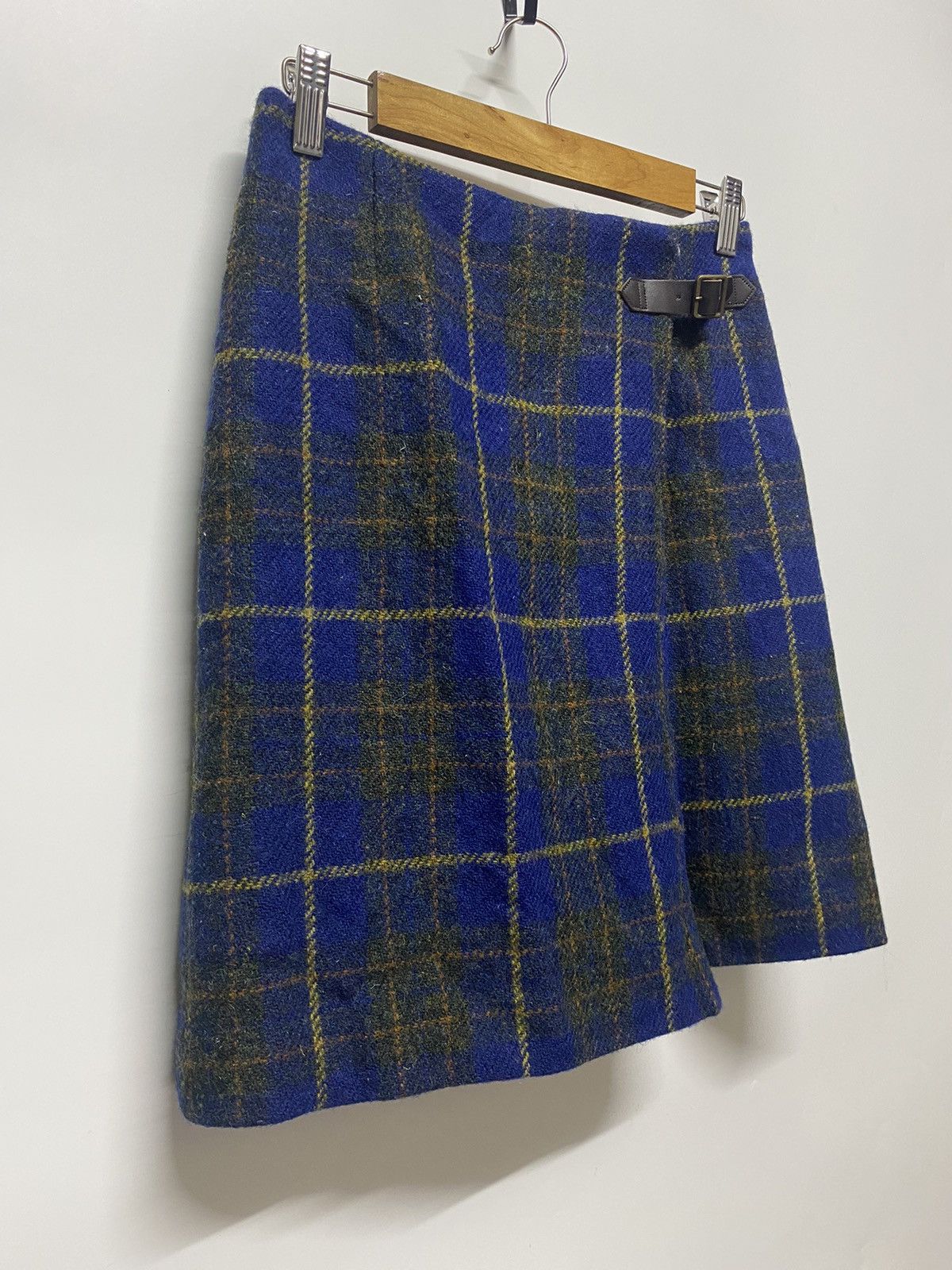 Harris Tweed × Japanese Brand Mackintosh Philosophy Harris Tweed Plaid Wool Skirt Mini Size 26" / US 2 / IT 38 - 4 Thumbnail