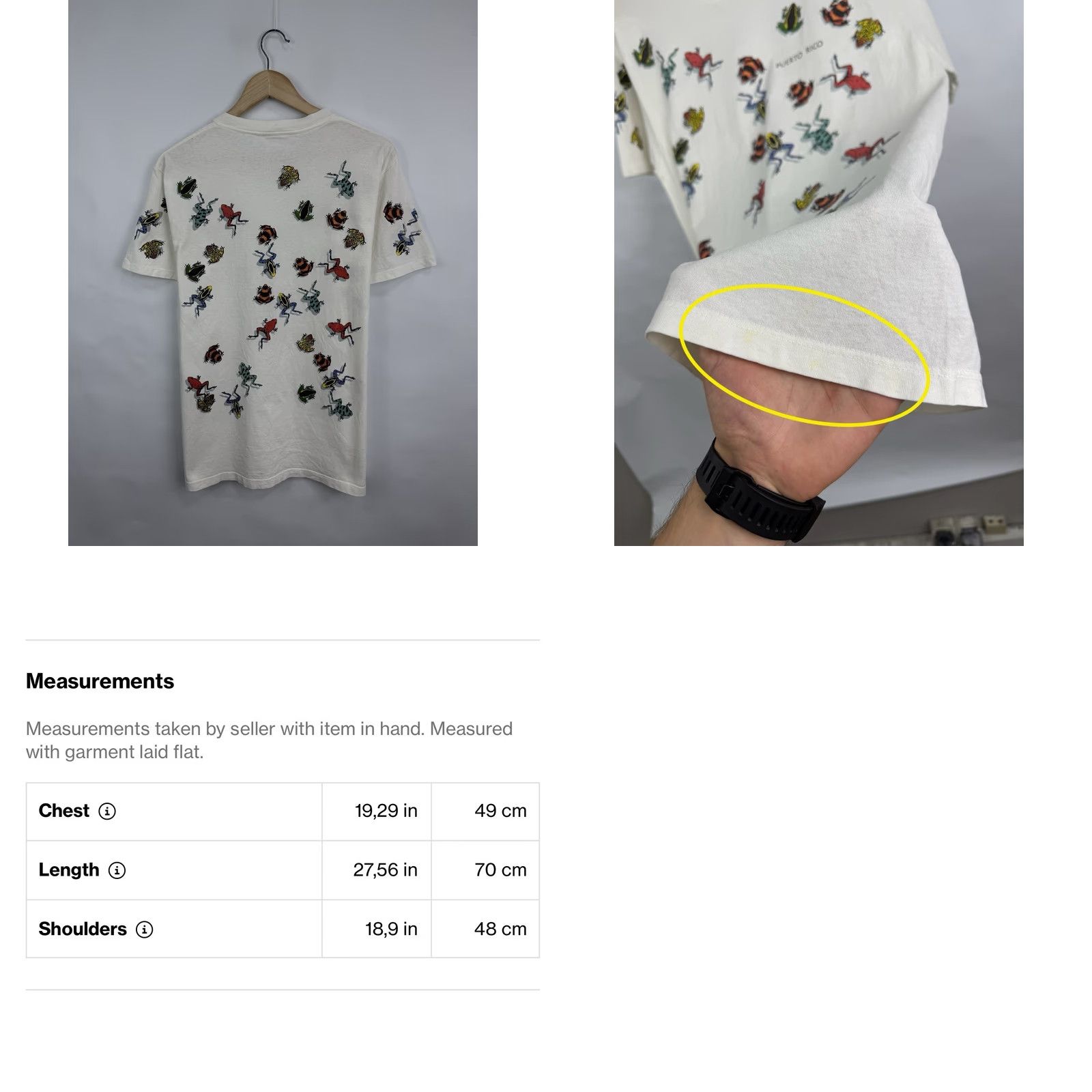 Hanes VINTAGE 90s Dan Gilbert Poison Dart Frogs Puerto Rico T-Shirt Size M White Hanes Shirt Mens Size US M / EU 48-50 / 2 - 8 Thumbnail