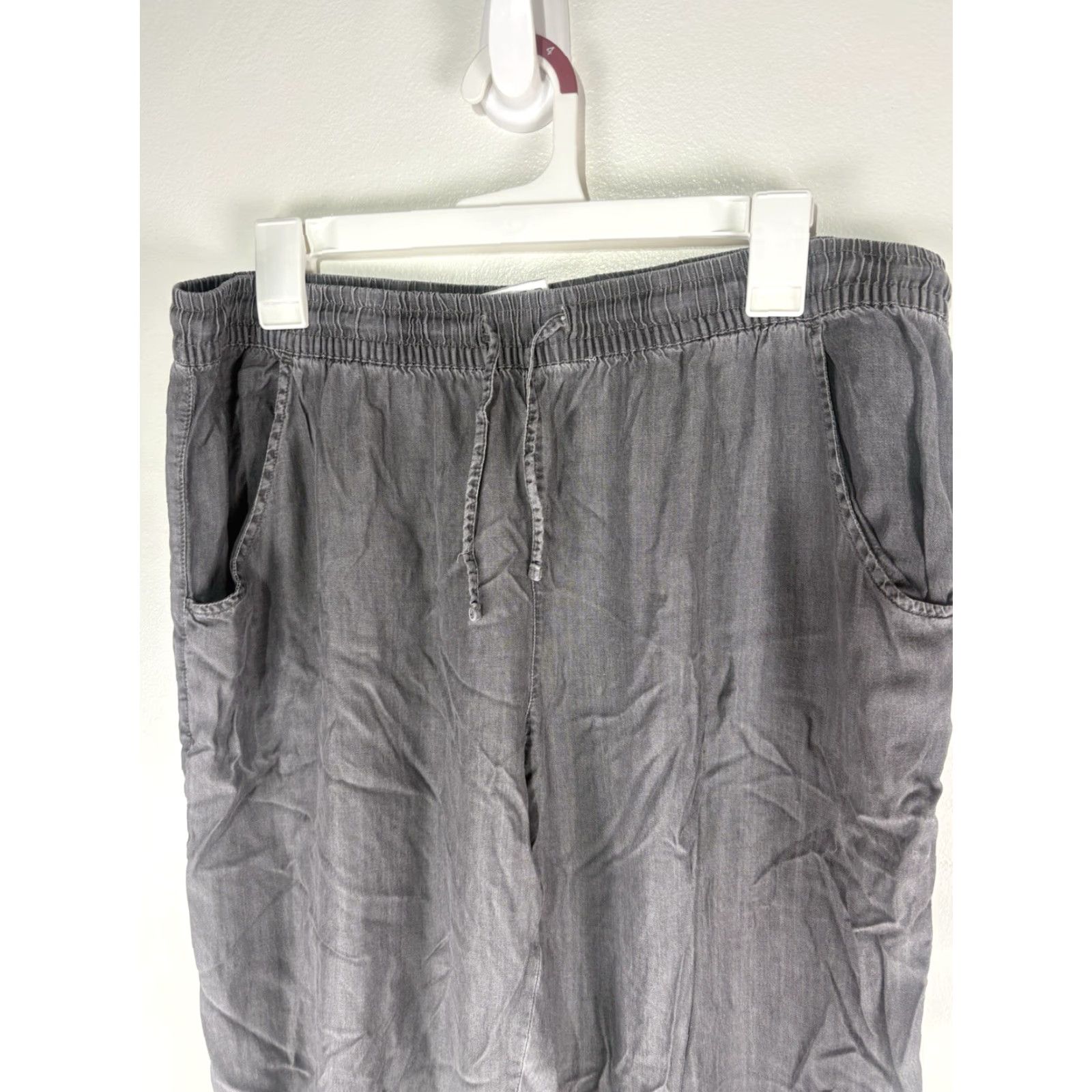 Vintage VINTAGE None Serra Gray Lyocell Joggers Women's Size L Elastic Waist Pockets Casual Summer Fall Spring Size 36" / US 14 / IT 50 - 2 Thumbnail