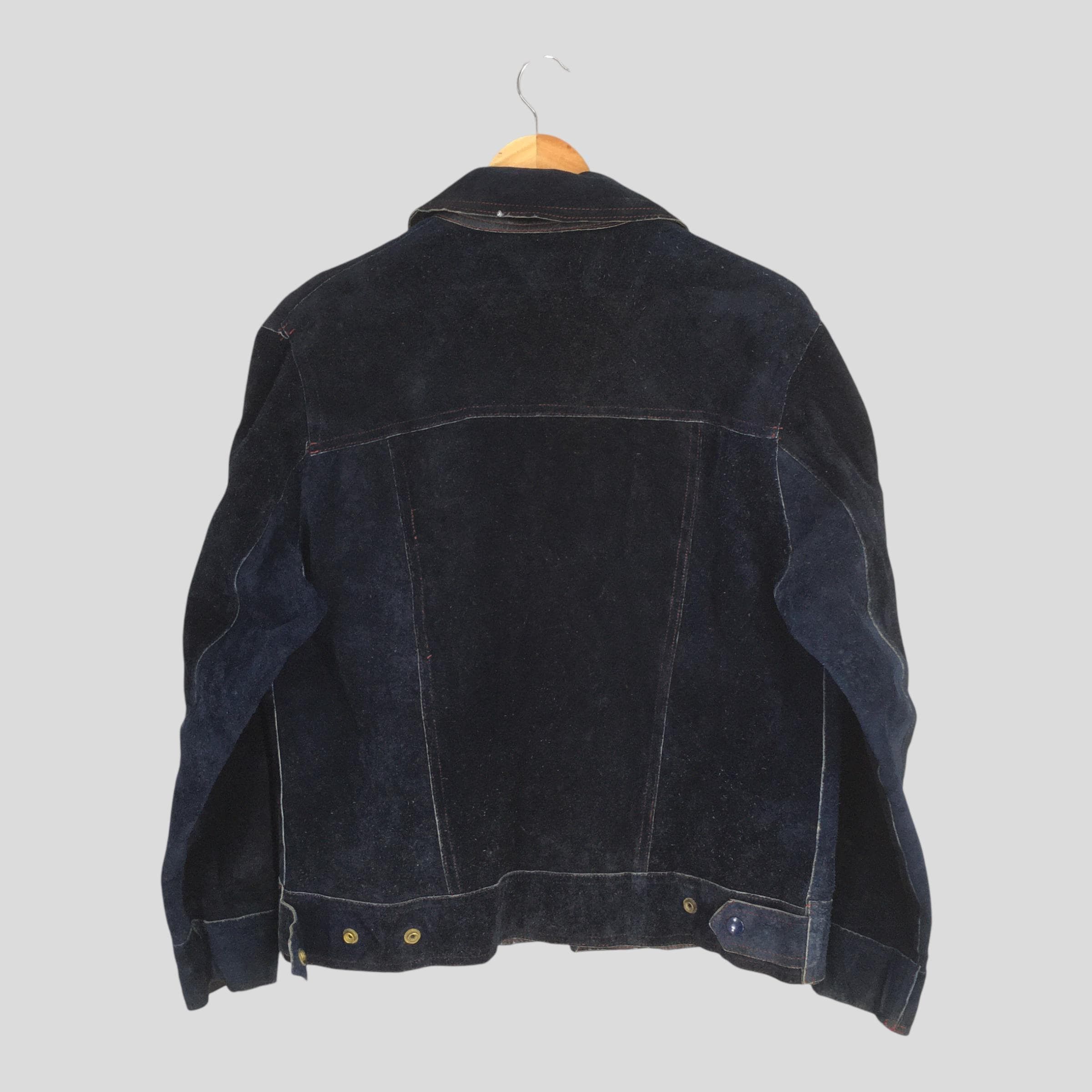 Vintage 1970's Motorcycle Punk Black Suede Leather Jacket Medium Size US M / EU 48-50 / 2 - 4 Thumbnail