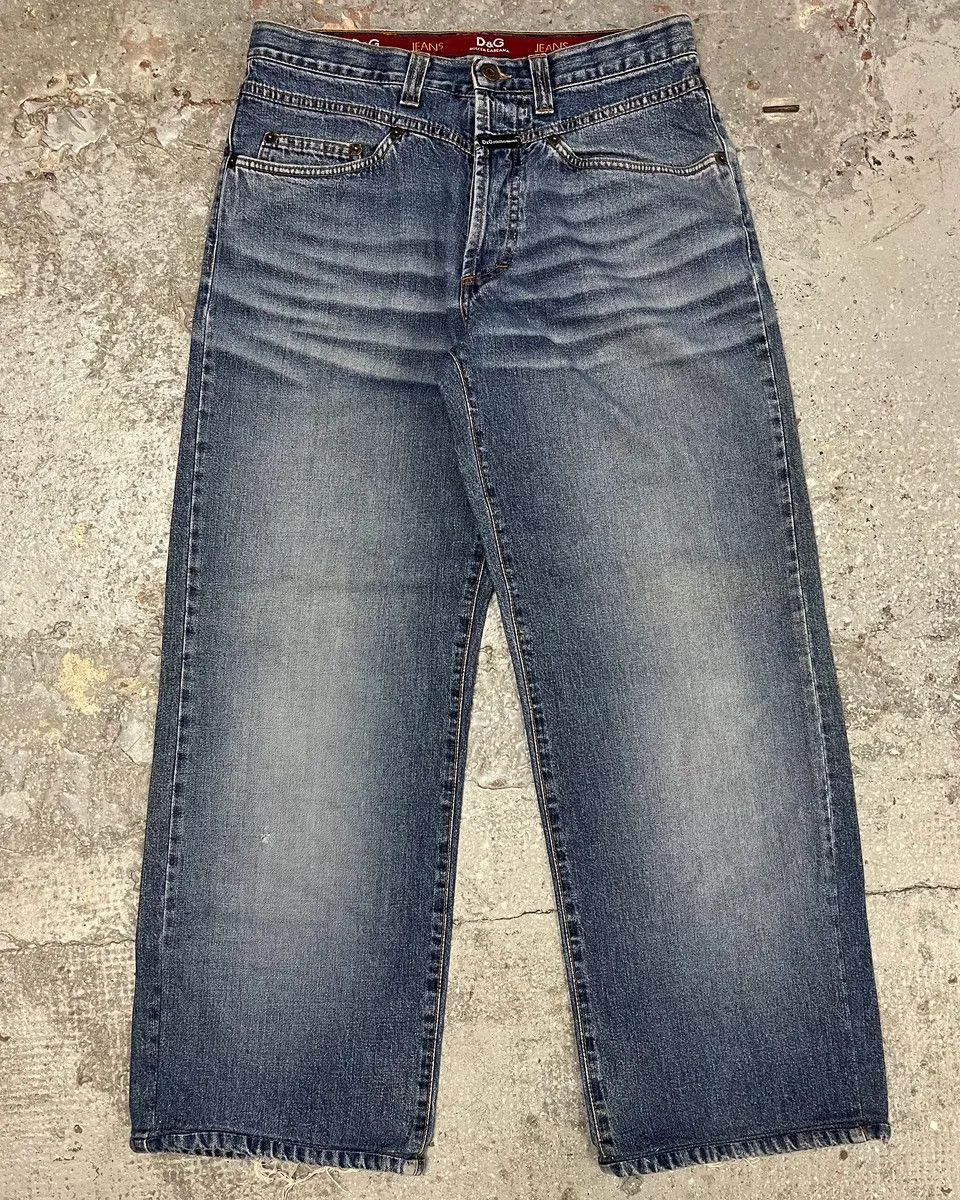 Dolce & Gabbana × Vintage AW2003 Dolce & Gabbana Raw Blue Faded Denim Jeans Size US 30 / EU 46 - 1 Thumbnail