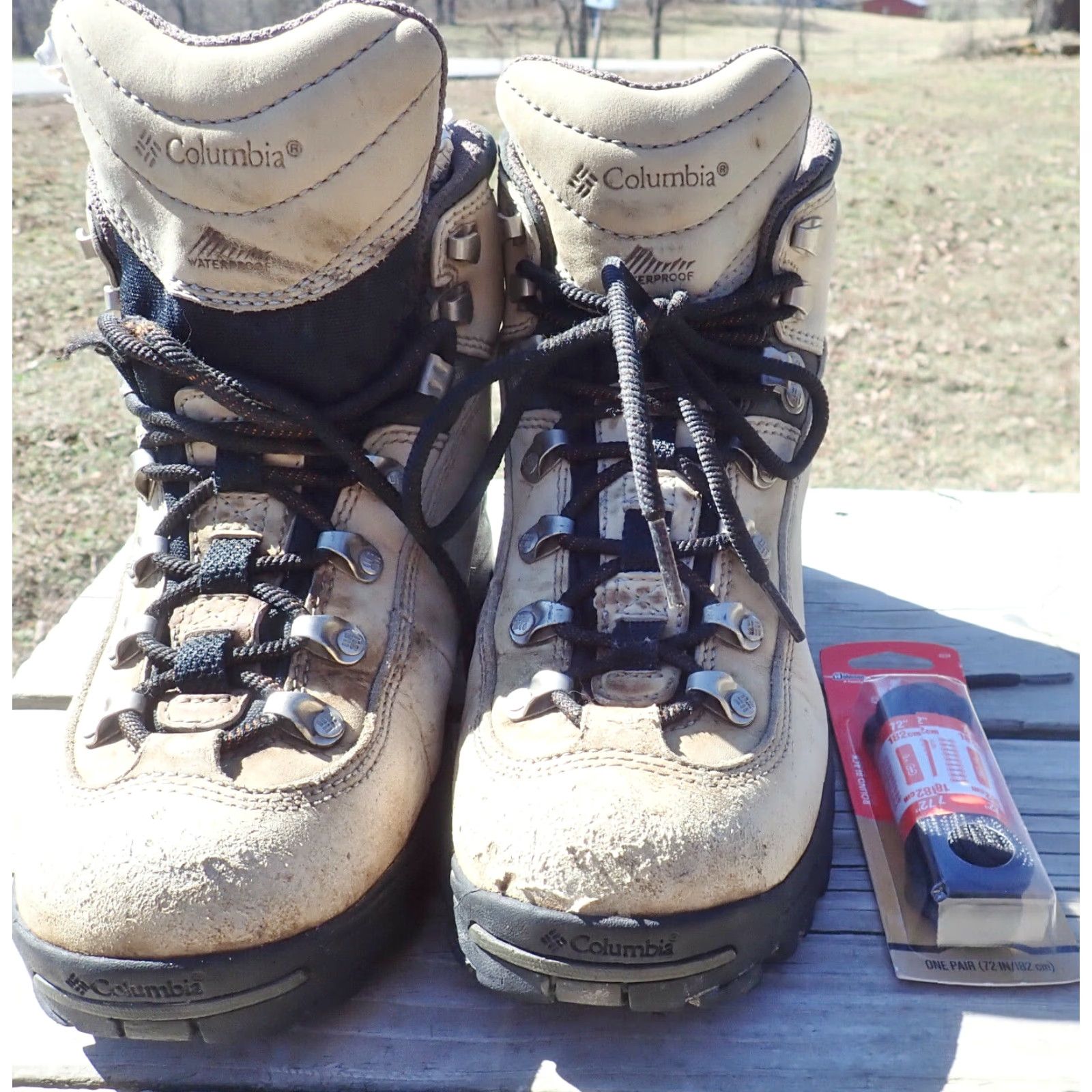 Vintage VINTAGE Columbia Elkridge II Waterproof Hiking Boots Women US 8.5 Beige Omni-Tech 90s Retro Size US 7 / IT 37 - 2 Thumbnail