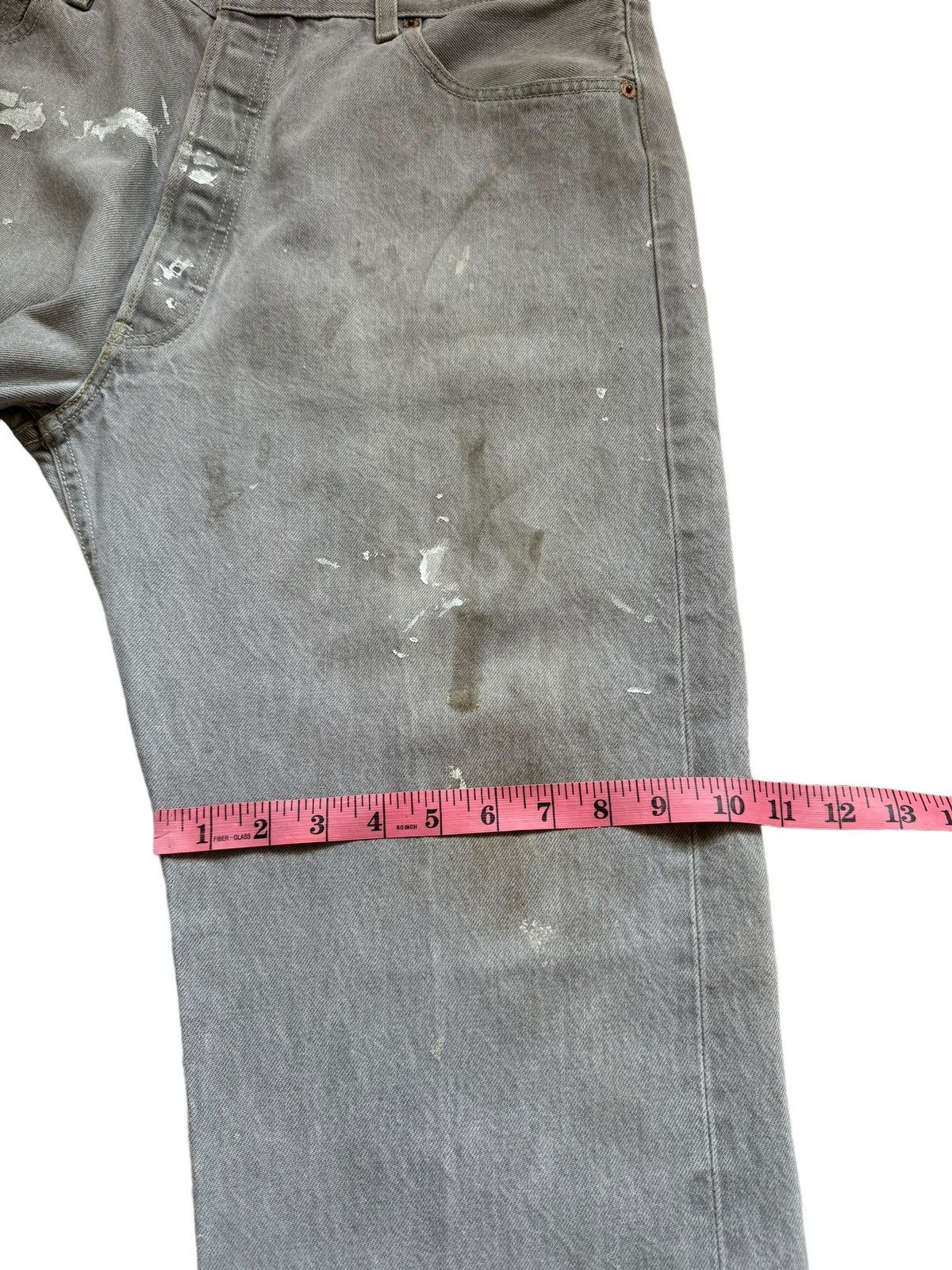 If Six Was Nine Vintage Levi's 501 Grey Wash Painter Denim Jeans Size US 35 - 24 Thumbnail