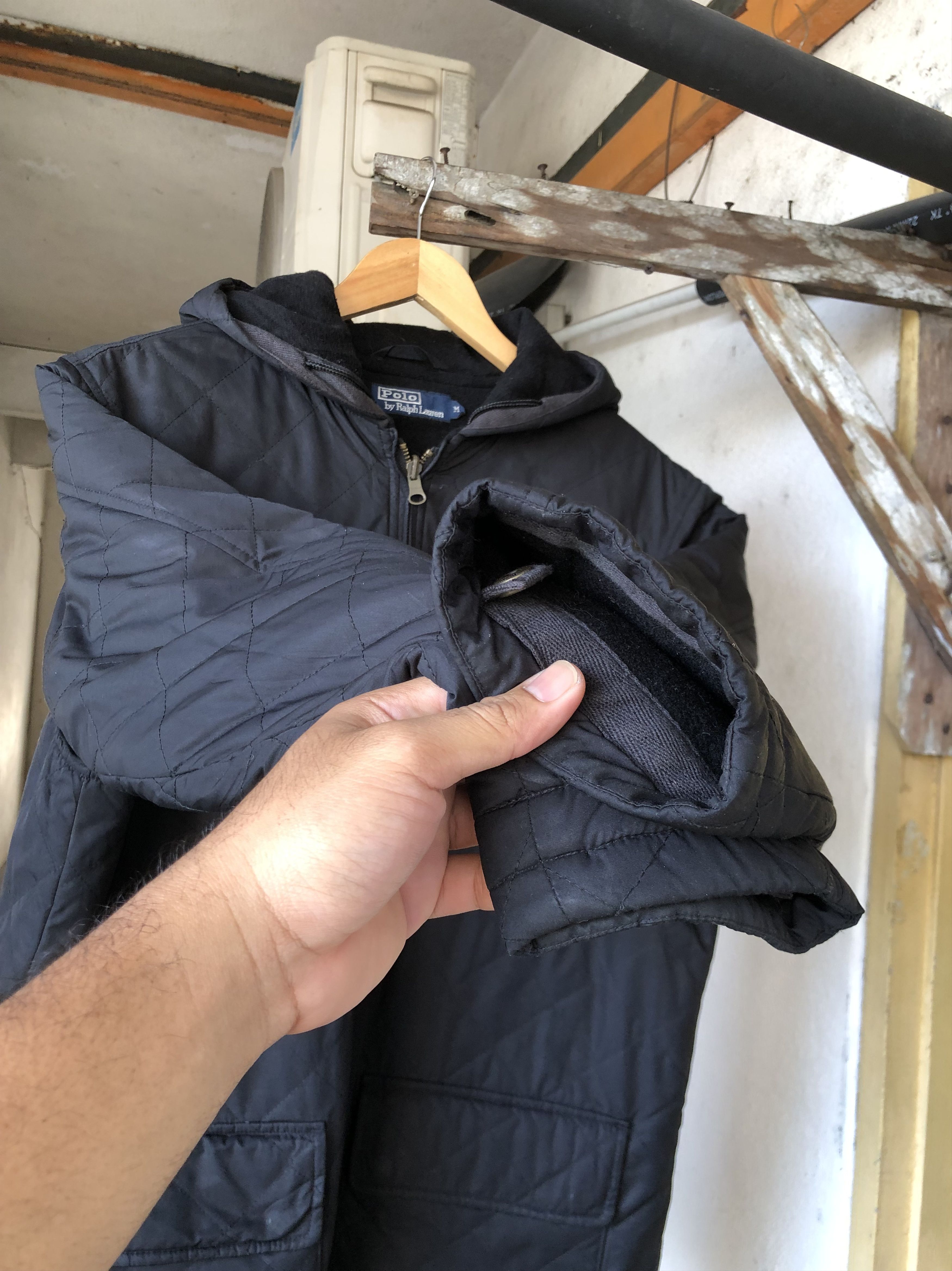 Polo Ralph Lauren Vtg Polo Ralph Lauren Inner Wool Quilted Jacket Hoodie Size US M / EU 48-50 / 2 - 15 Thumbnail