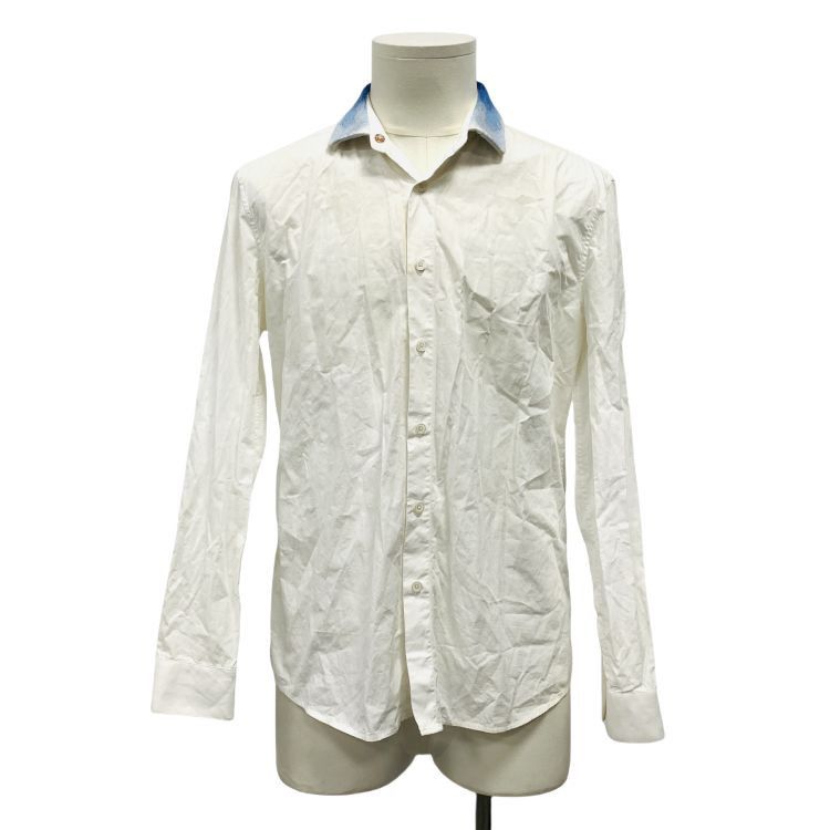 Givenchy Givenchy Blue Gradient Collar Button Up Shirt Size L Size US L / EU 52-54 / 3 - 1 Thumbnail