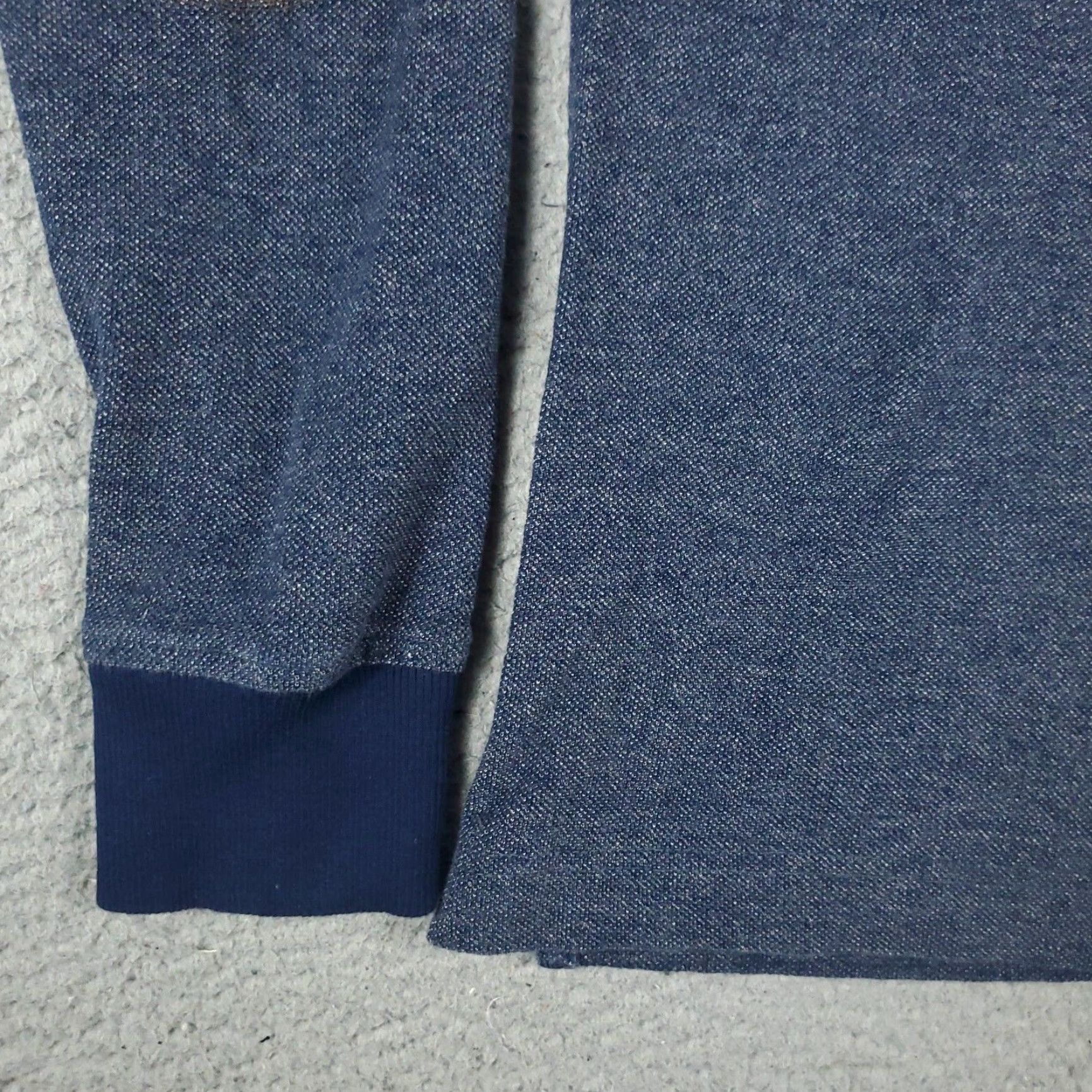 Tommy Hilfiger Mens Tommy Hilfiger Large XL Blue Elbow Patch Sweater 1/4 Zip Pullover Size US L / EU 52-54 / 3 - 3 Thumbnail
