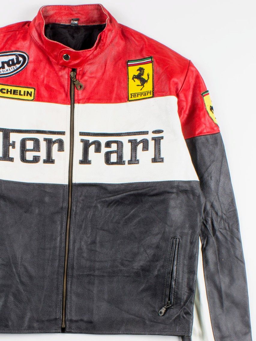 雪の豪奢 Ferrari × Leather Jacket × Racing Ferrari Racing Leather ジャケット・アウター