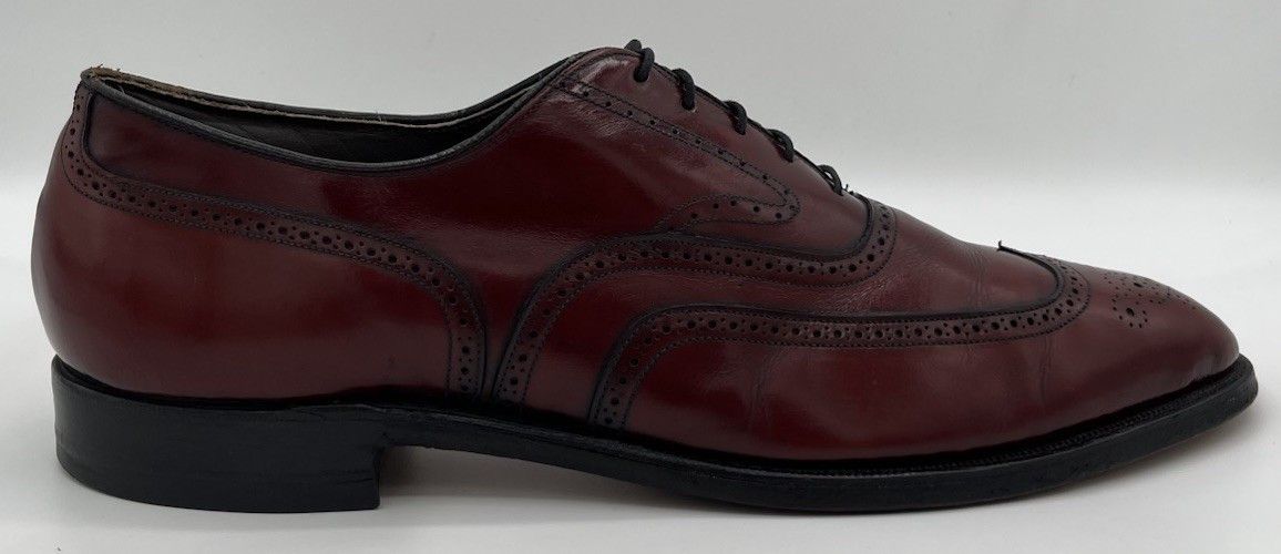 Johnston & Murphy Vintage Johnston & Murphy Aristocraft Oxblood Cordovan 12AAA Size US 12 / EU 45 - 8 Thumbnail