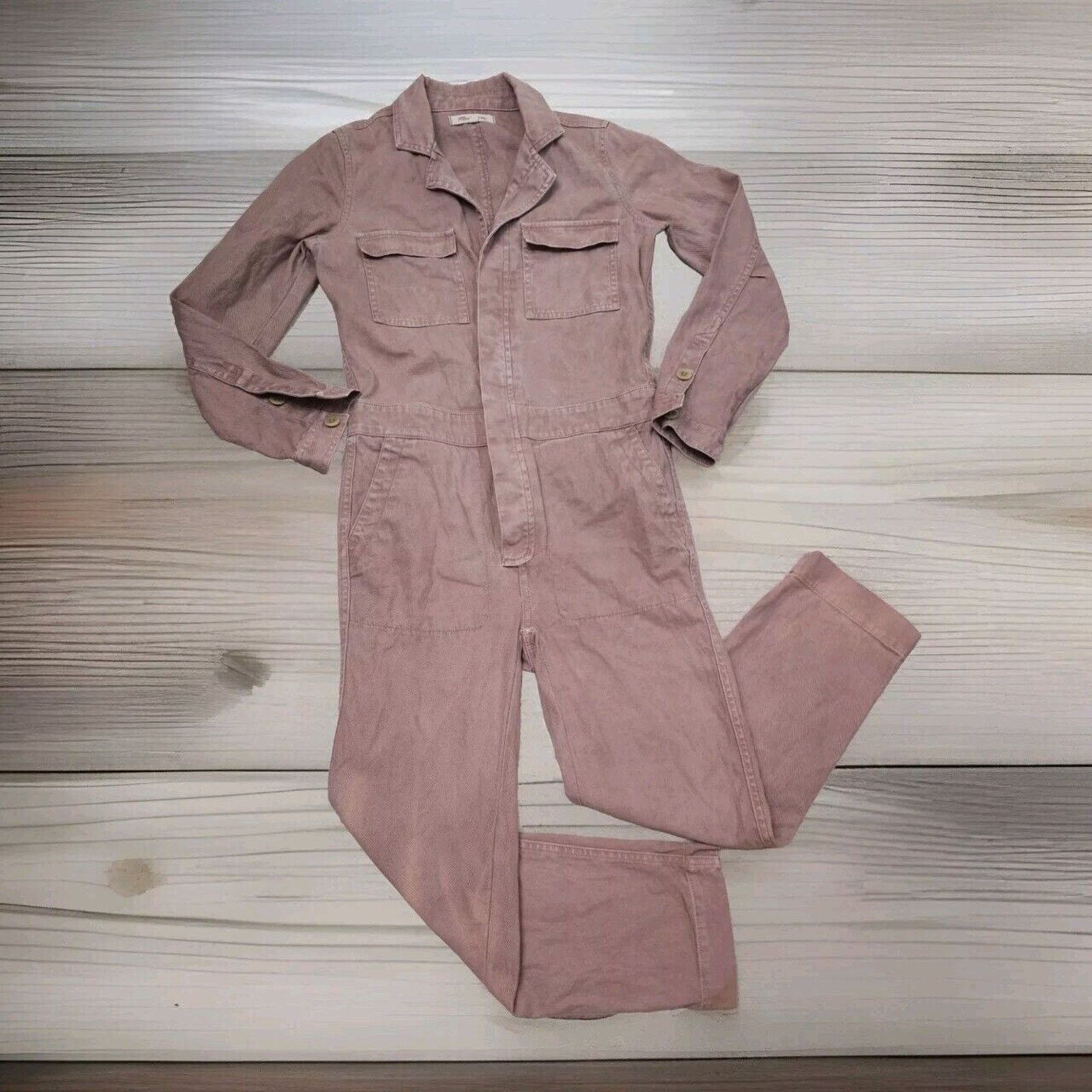 Madewell Madewell Jumpsuit Signature Dried Rosebud Workwear XXS Size 25" / US 0 / IT 36 - 7 Thumbnail