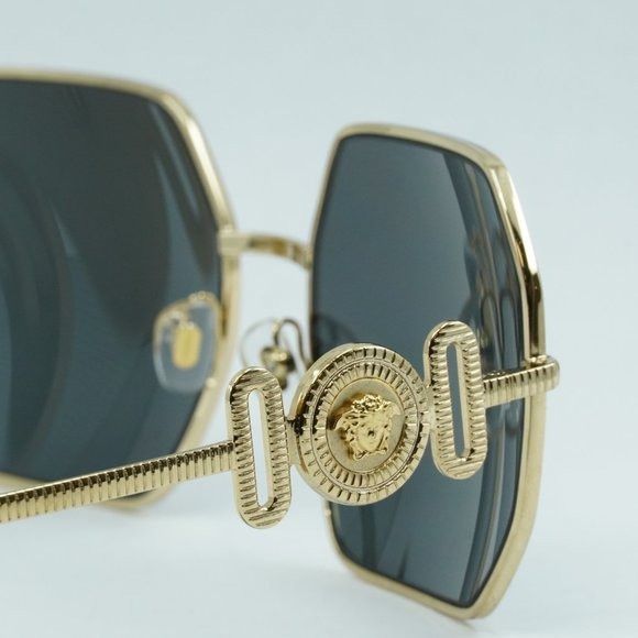 Versace 💯 NEWEST VERSACE VE2248 100287 GOLD GREY SQUARE SUNGLASSES Size ONE SIZE - 9 Thumbnail