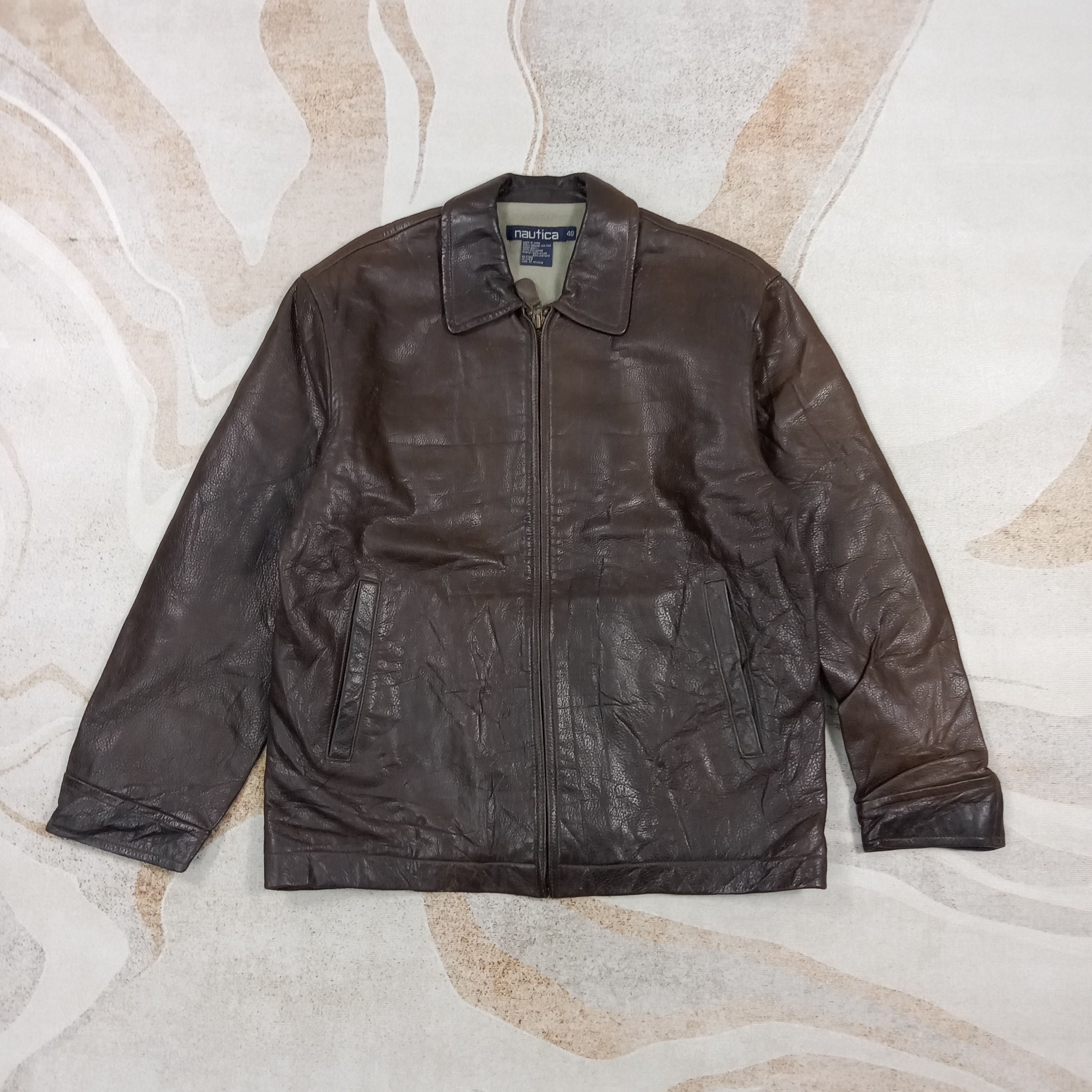 Nautica Nautica American Skeleton Punk Custom Leather jacket C290N28 Size US M / EU 48-50 / 2 - 3 Thumbnail